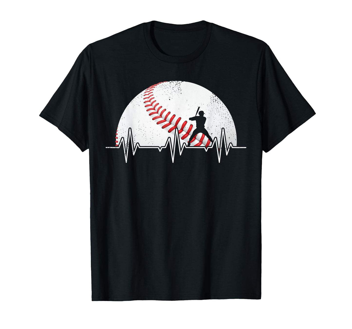 Baseball Heartbeat Baseball Player T-Shirt - Minimalist Print Unisex - T-Shirt, Sweatshirt, Hoodie