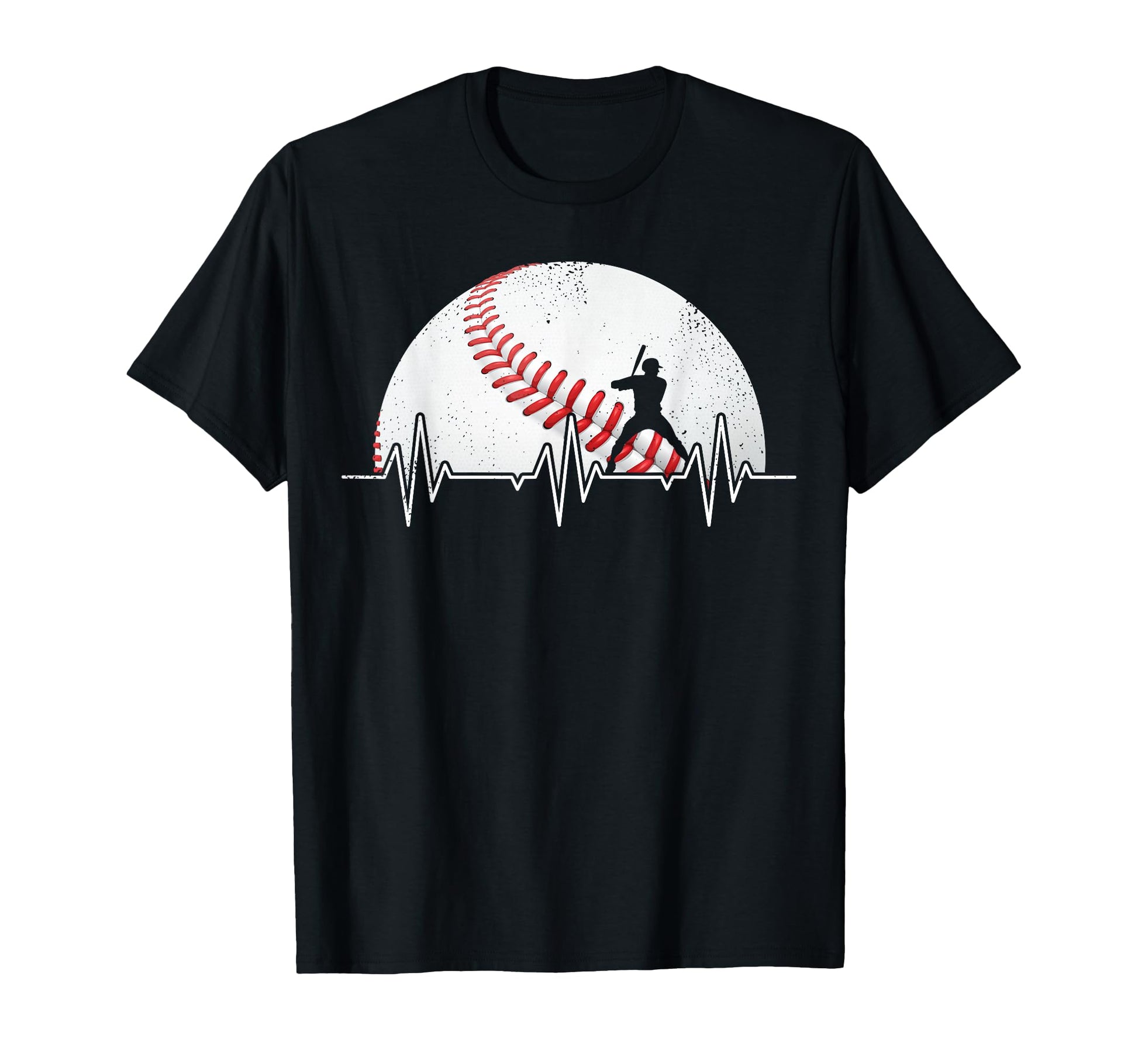 Baseball Heartbeat Baseball Player T-Shirt - Minimalist Print Unisex - T-Shirt, Sweatshirt, Hoodie