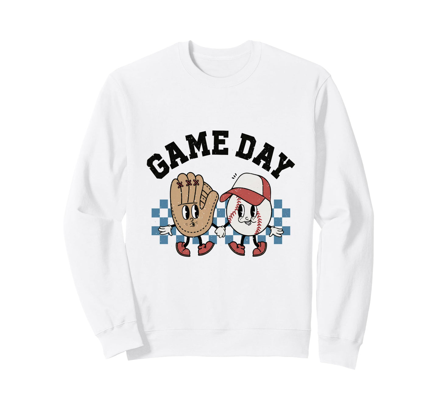 Game Day Baseball Glove Ball Sweatshirt - Casual Everyday Wear Men Women - T-Shirt, Sweatshirt, Hoodie