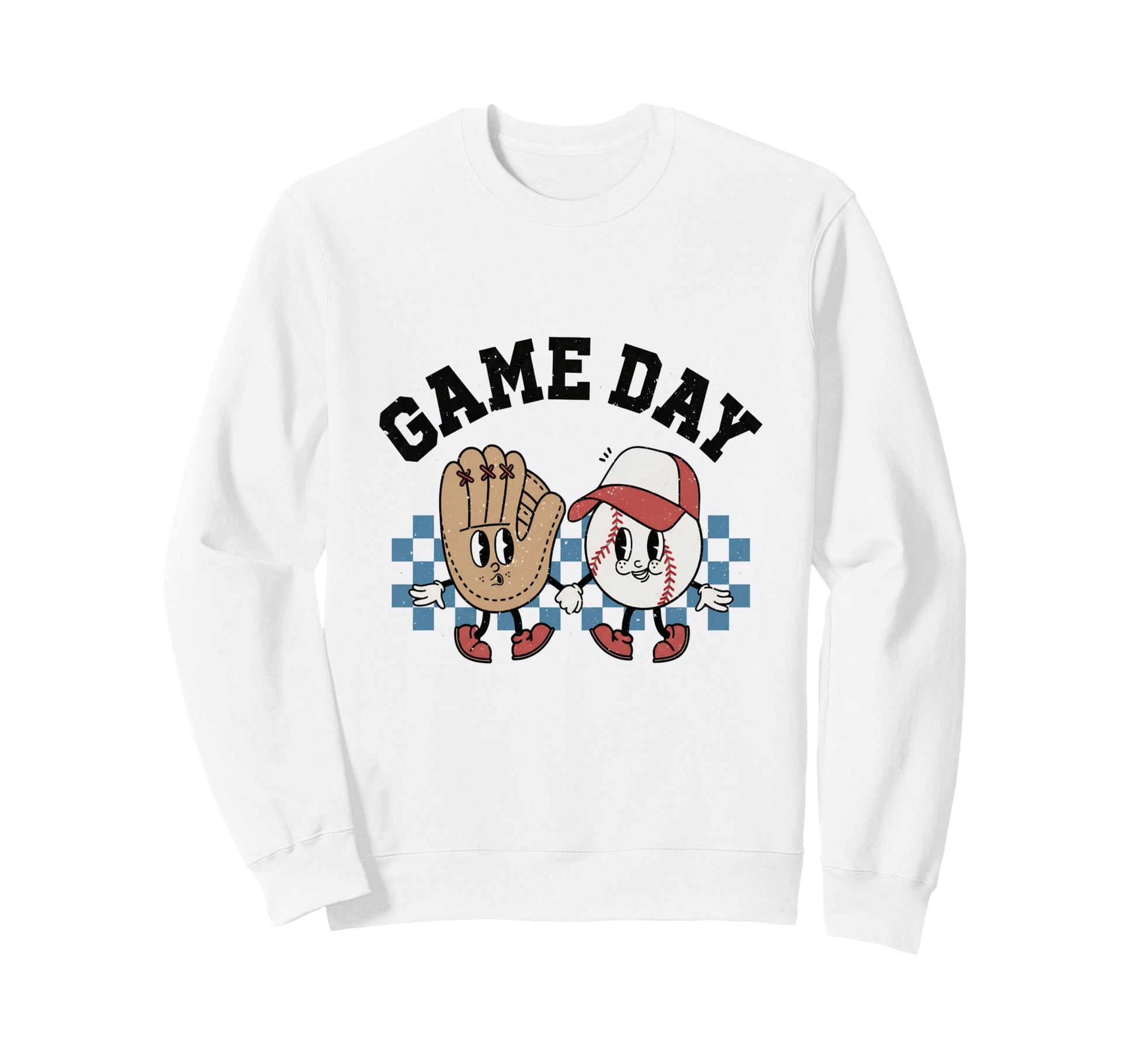 Game Day Baseball Glove Ball Sweatshirt - Casual Everyday Wear Men Women - T-Shirt, Sweatshirt, Hoodie