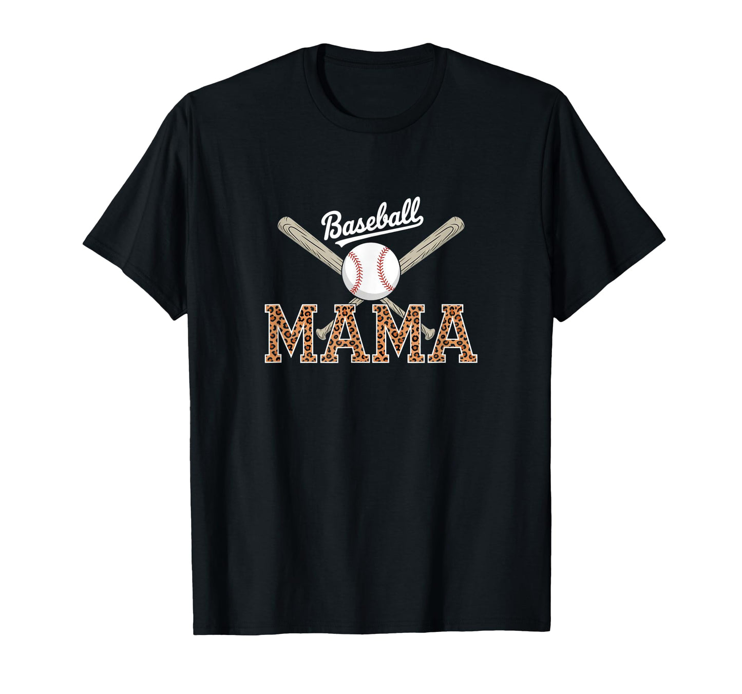 Baseball Mama Game Day Leopard Mom T-Shirt - Fun Novelty Design Unisex - T-Shirt, Sweatshirt, Hoodie