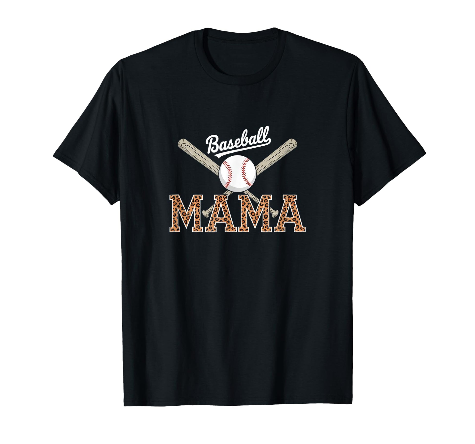 Baseball Mama Game Day Leopard Mom T-Shirt - Fun Novelty Design Unisex - T-Shirt, Sweatshirt, Hoodie