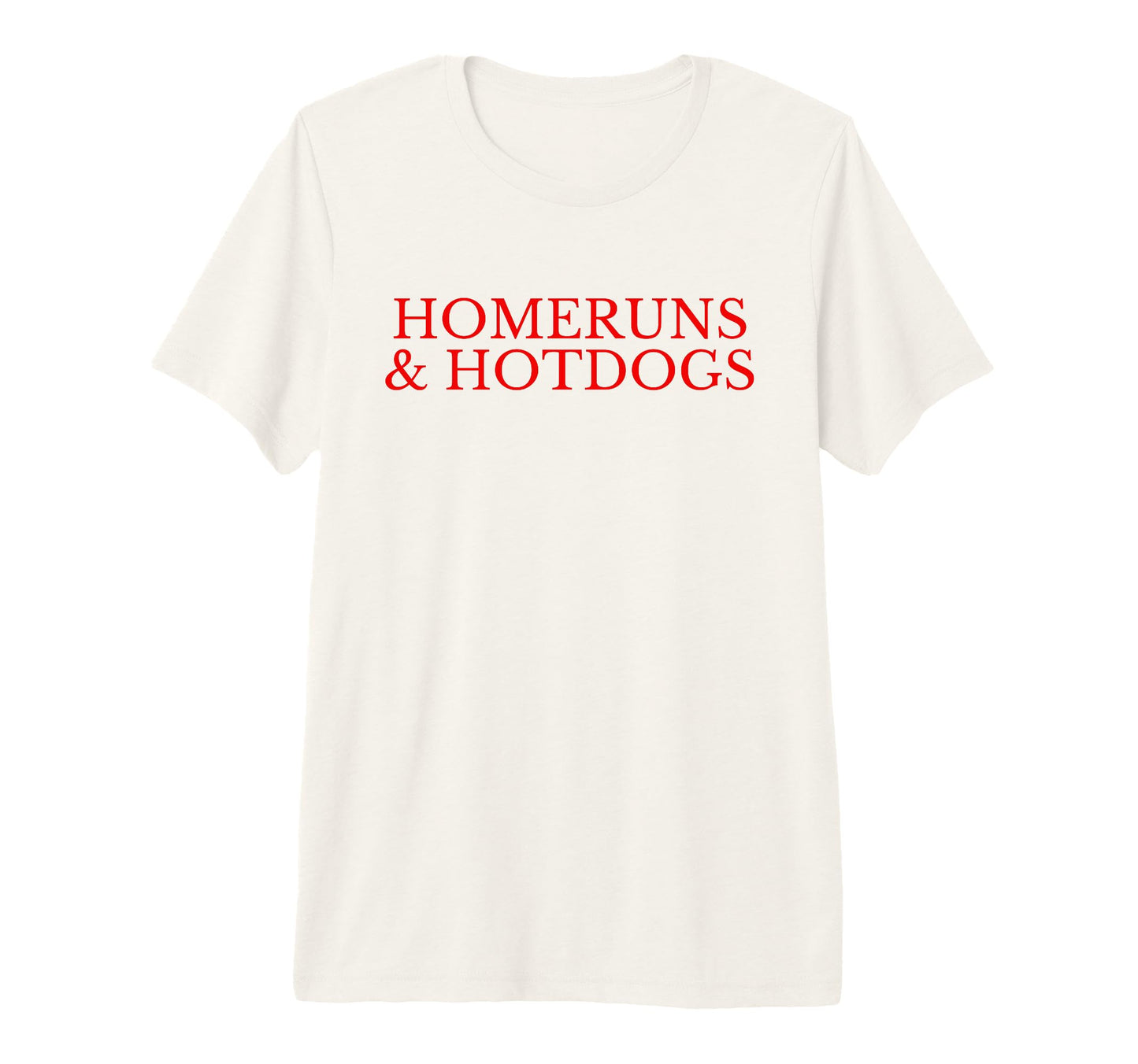 Homeruns And Hotdogs Baseball Mom Tri T-Shirt - Unique Graphic for Adults - T-Shirt, Sweatshirt, Hoodie