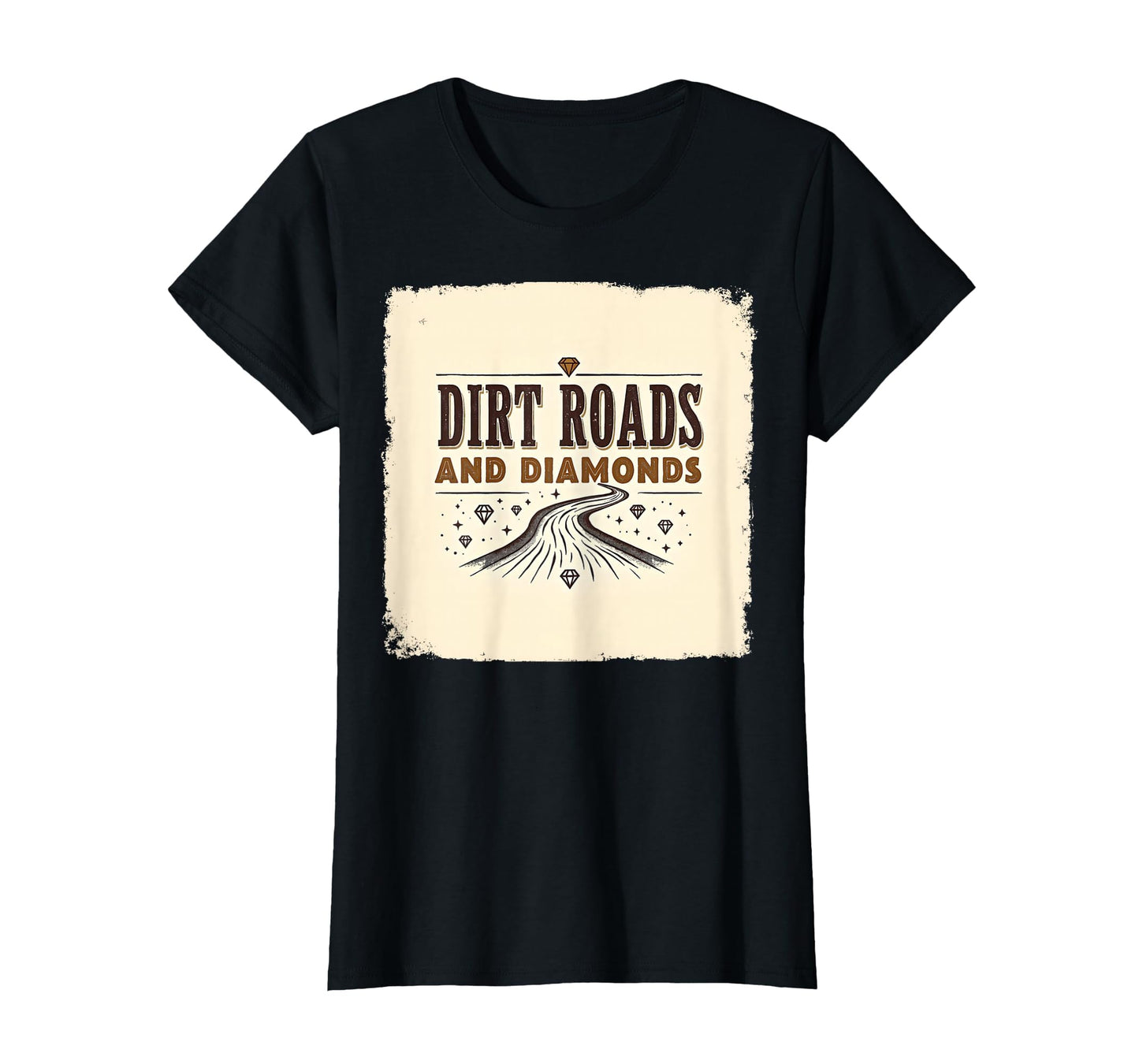 Dirt Roads And Diamonds Country T-Shirt - Minimalist Print for Adults - T-Shirt, Sweatshirt, Hoodie