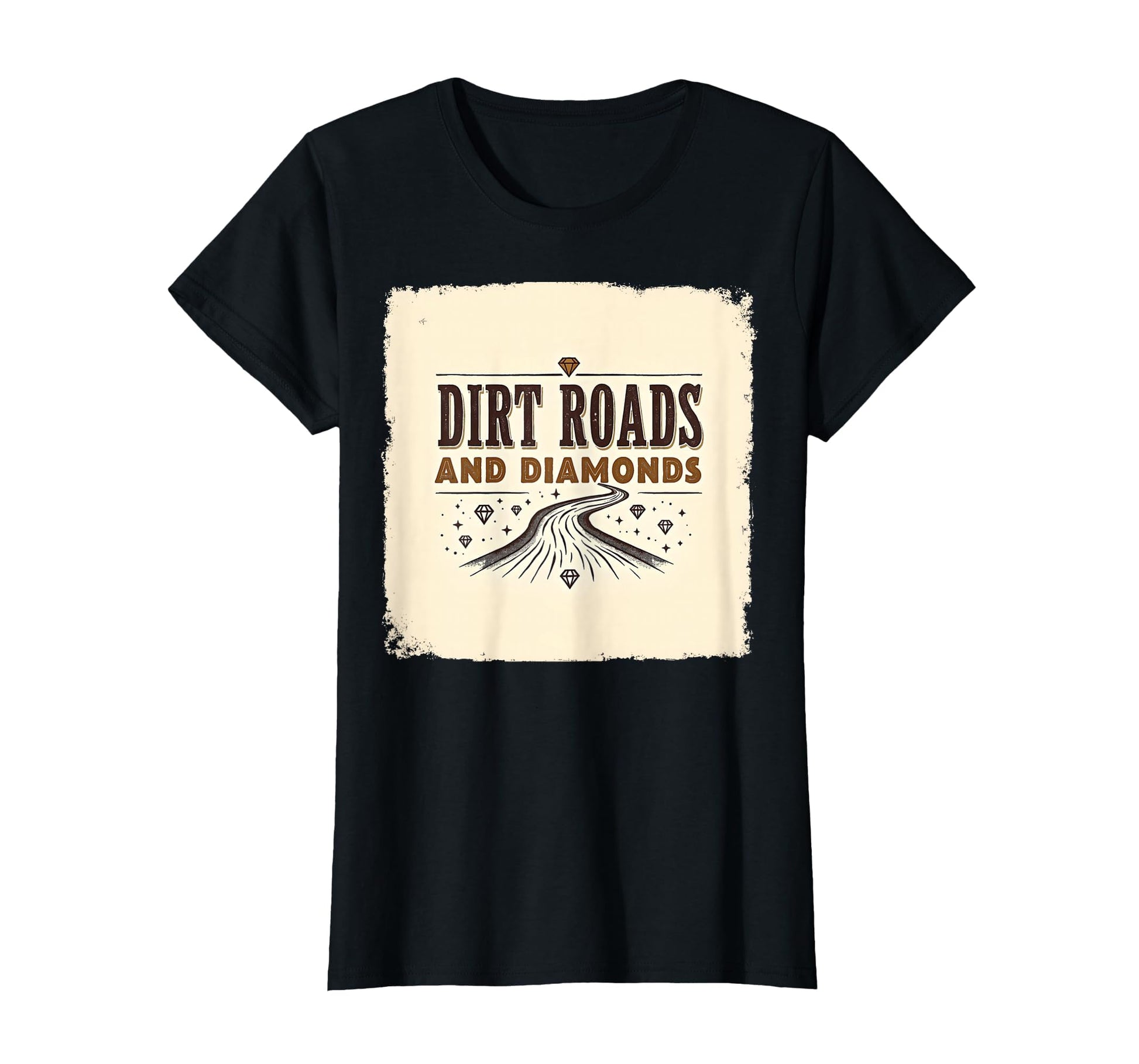 Dirt Roads And Diamonds Country T-Shirt - Minimalist Print for Adults - T-Shirt, Sweatshirt, Hoodie