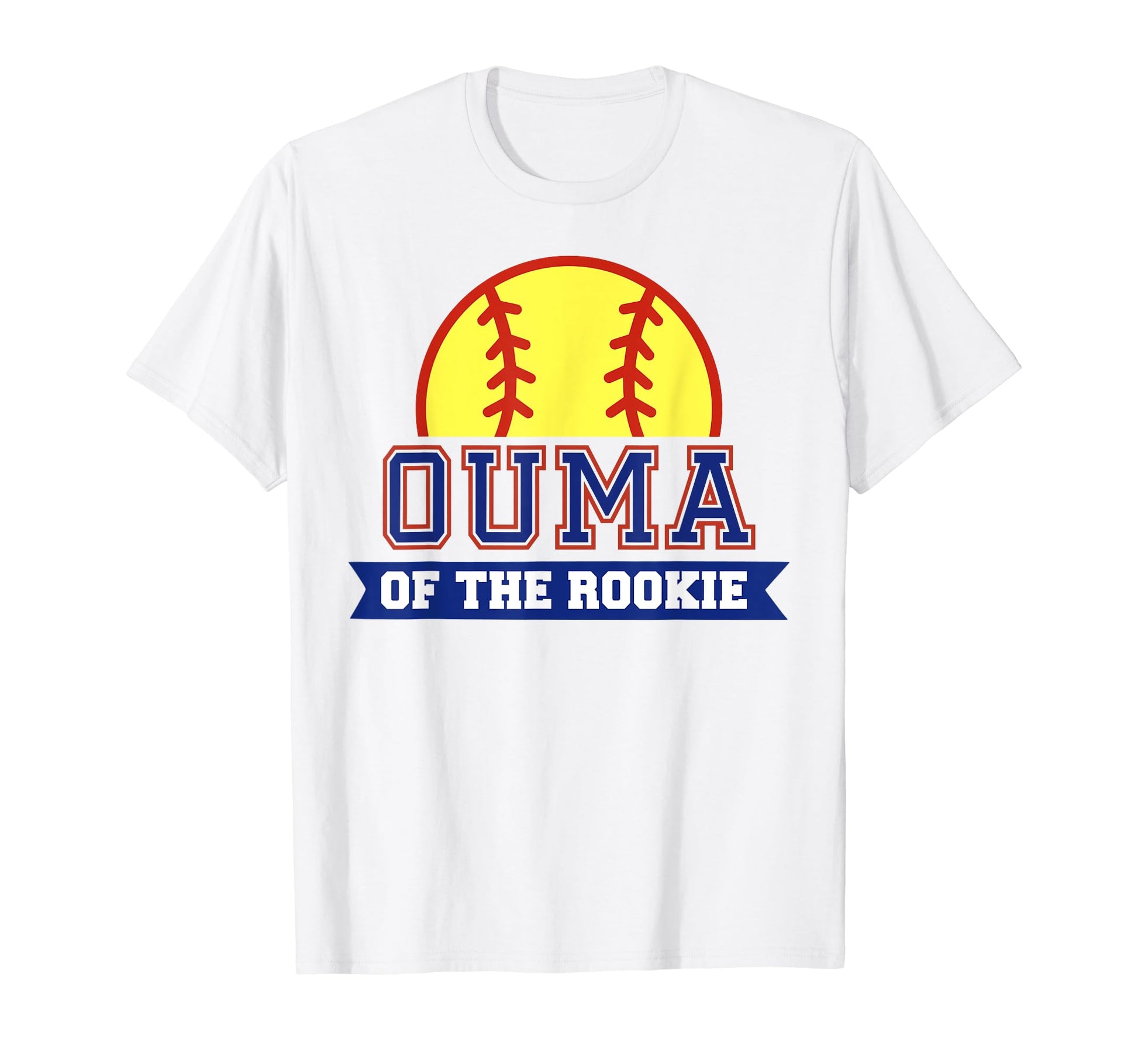 Ouma Rookie 1St Birthday Softball Theme T-Shirt - Unique Graphic Unisex - T-Shirt, Sweatshirt, Hoodie