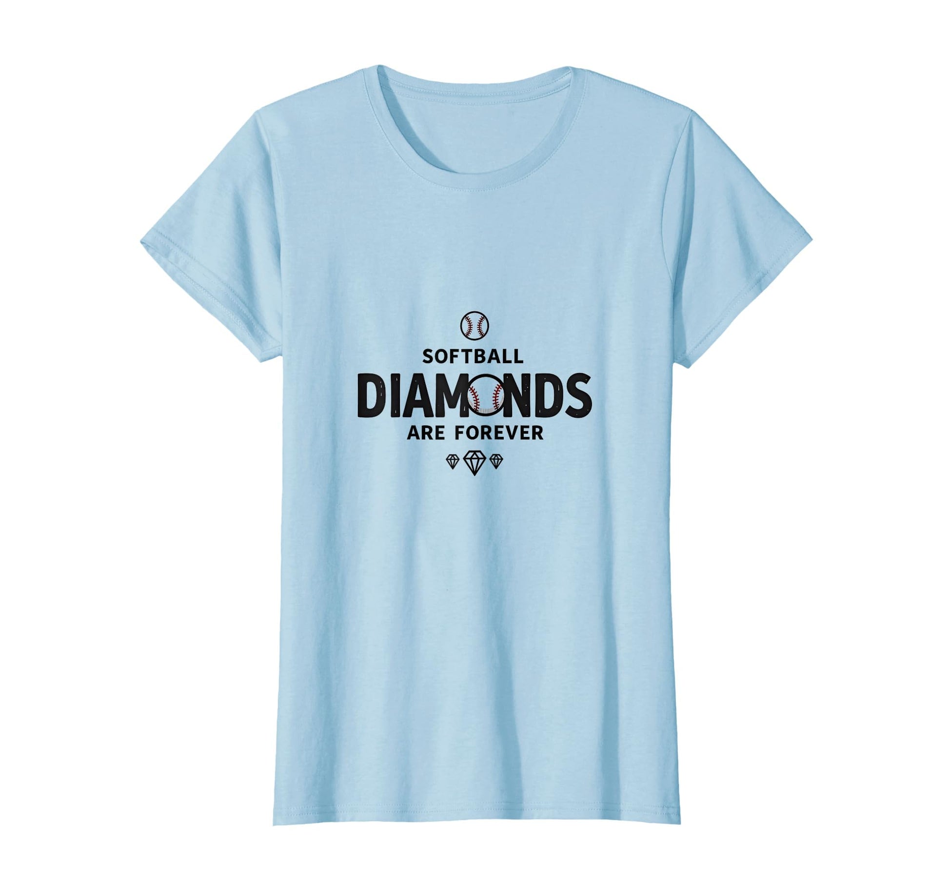 Softball Diamonds Are Forever Mom T-Shirt - Unique Graphic for Adults - T-Shirt, Sweatshirt, Hoodie