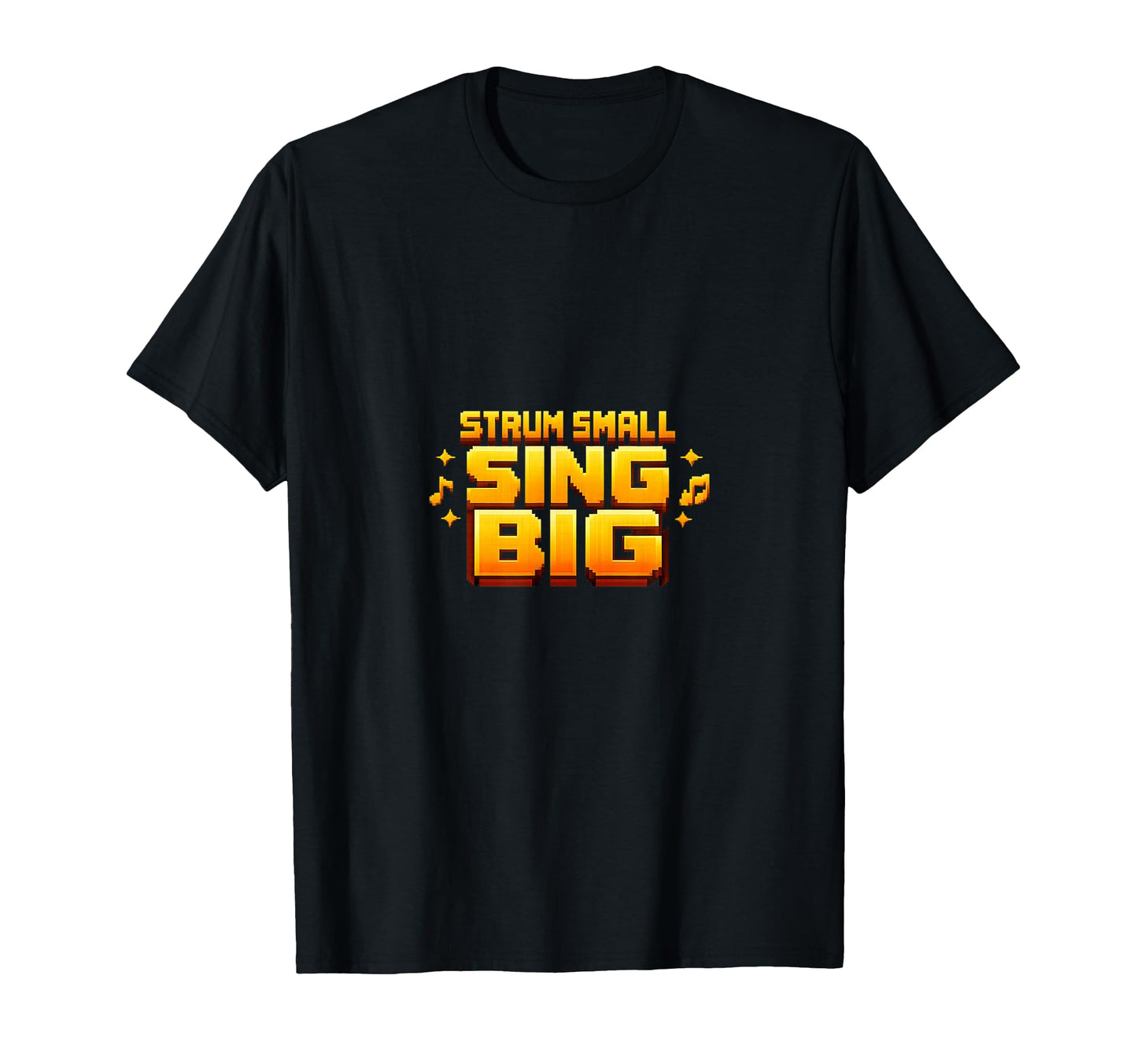 Ukulele Player Pixel Arcade T-Shirt - Minimalist Print for Adults - T-Shirt, Sweatshirt, Hoodie