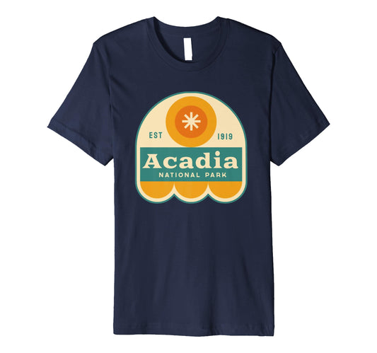 Acadia National Park Logo Badge T-Shirt - Aesthetic Graphic Unisex - T-Shirt, Sweatshirt, Hoodie