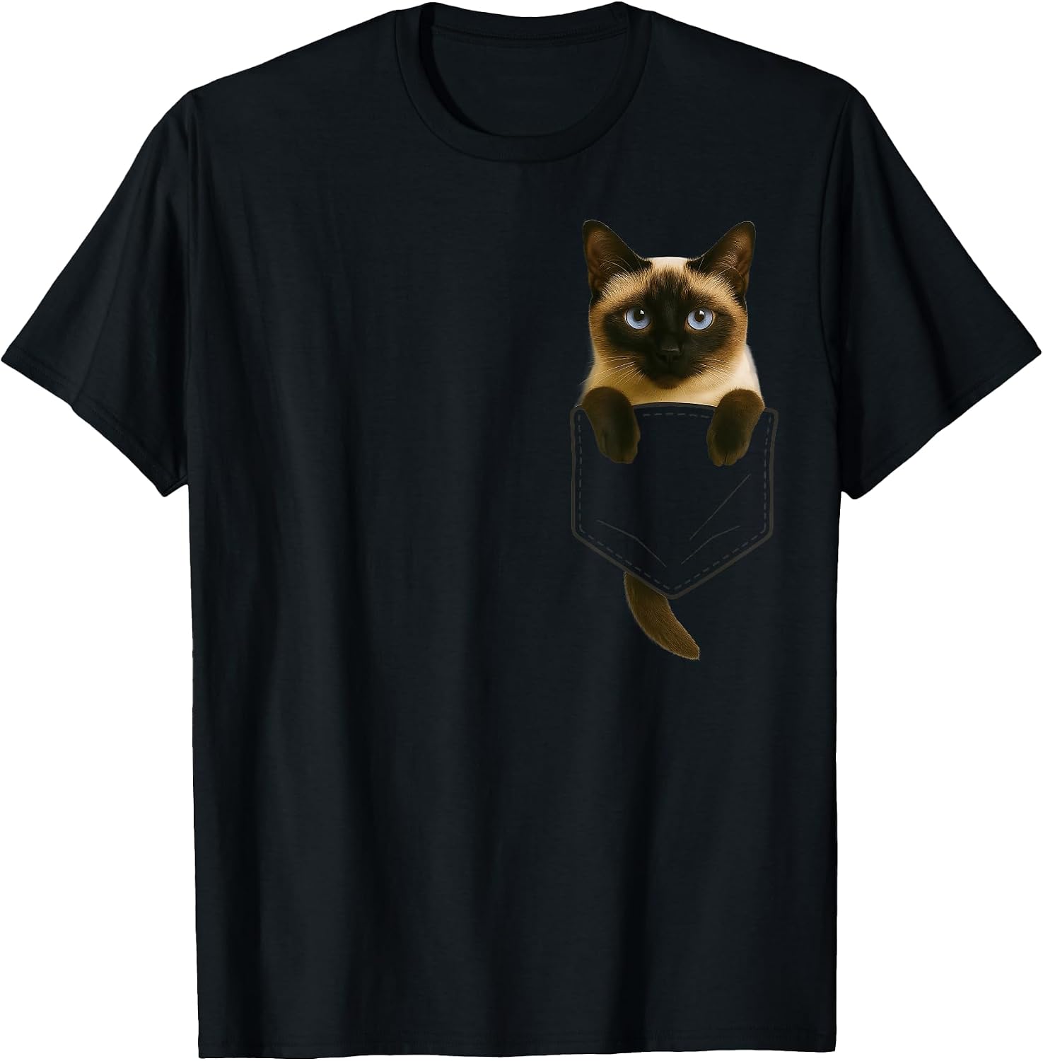 Siamese Cat Pocket Funny Gifts Mom Dad Lover - Adult & Kids T-Shirts, Sweatshirts & Hoodies apparel design preview 1