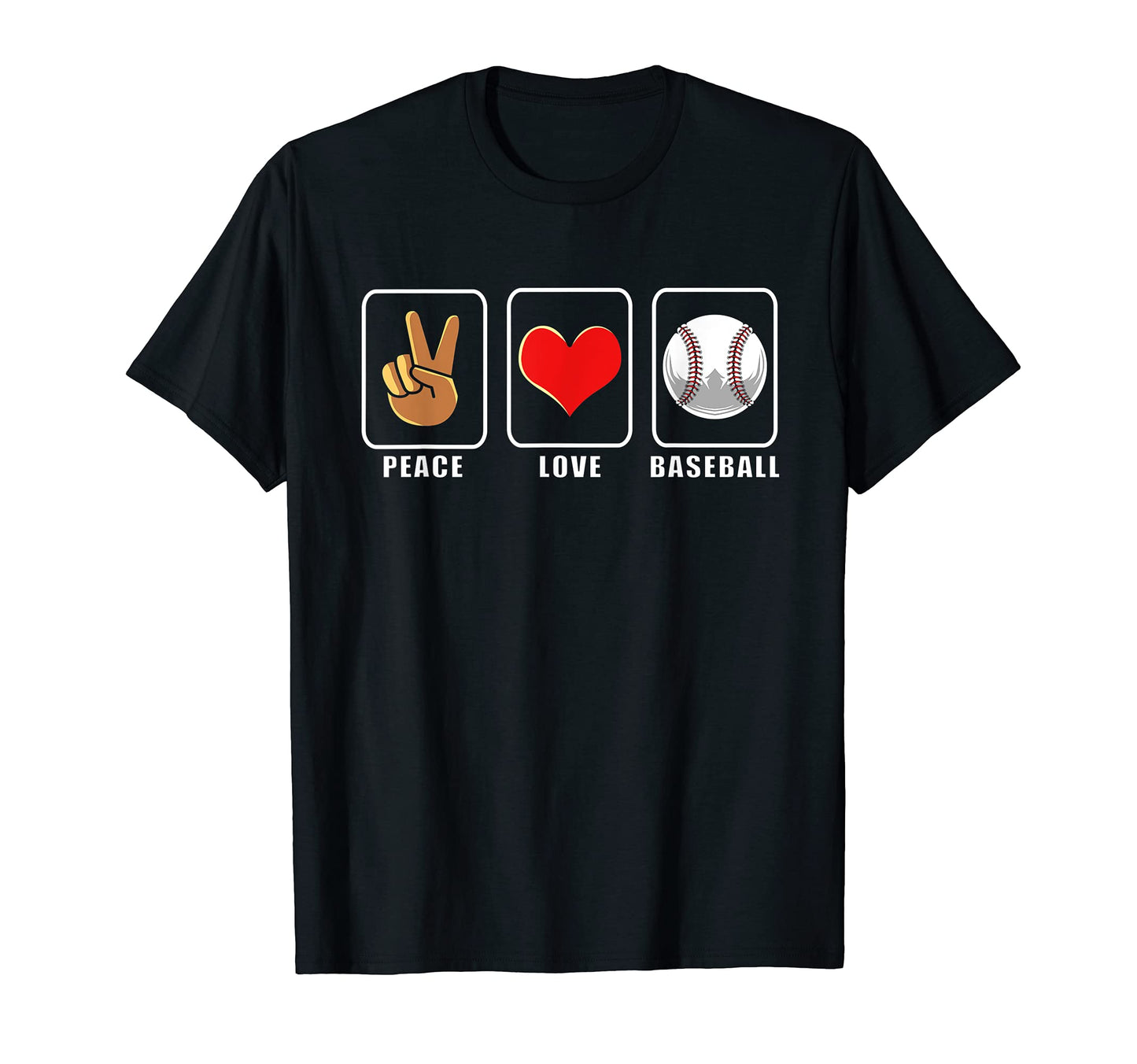 Baseball Lover Peace Love Baseball T-Shirt - Aesthetic Graphic Men Women - T-Shirt, Sweatshirt, Hoodie