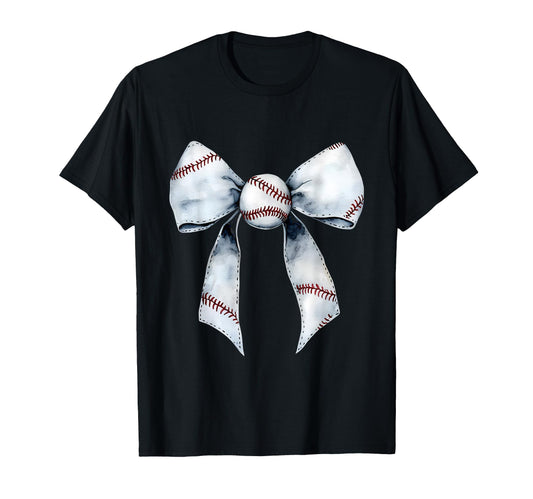 Baseball Coquette Bow Baseball Mom T-Shirt - Novelty Apparel Unisex - T-Shirt, Sweatshirt, Hoodie