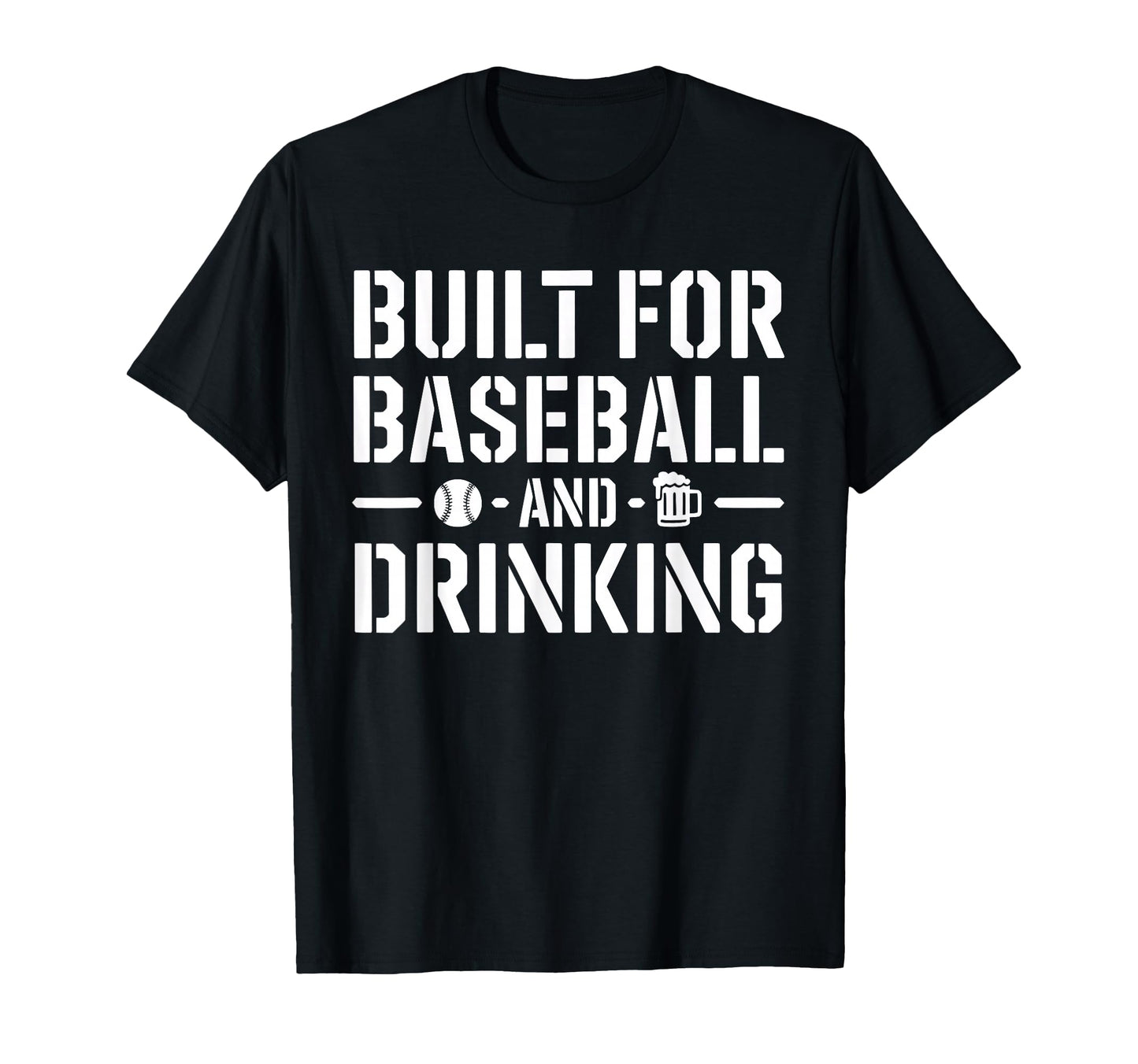 Built Baseball Drinking Funny T-Shirt - Fun Novelty Design for Adults - T-Shirt, Sweatshirt, Hoodie