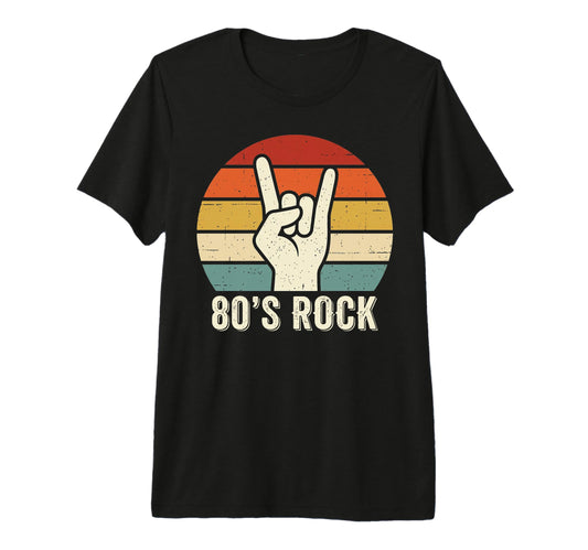 80S Rock N Roll Rock Fans Rock Music T-Shirt - Minimalist Print for Adults - T-Shirt, Sweatshirt, Hoodie