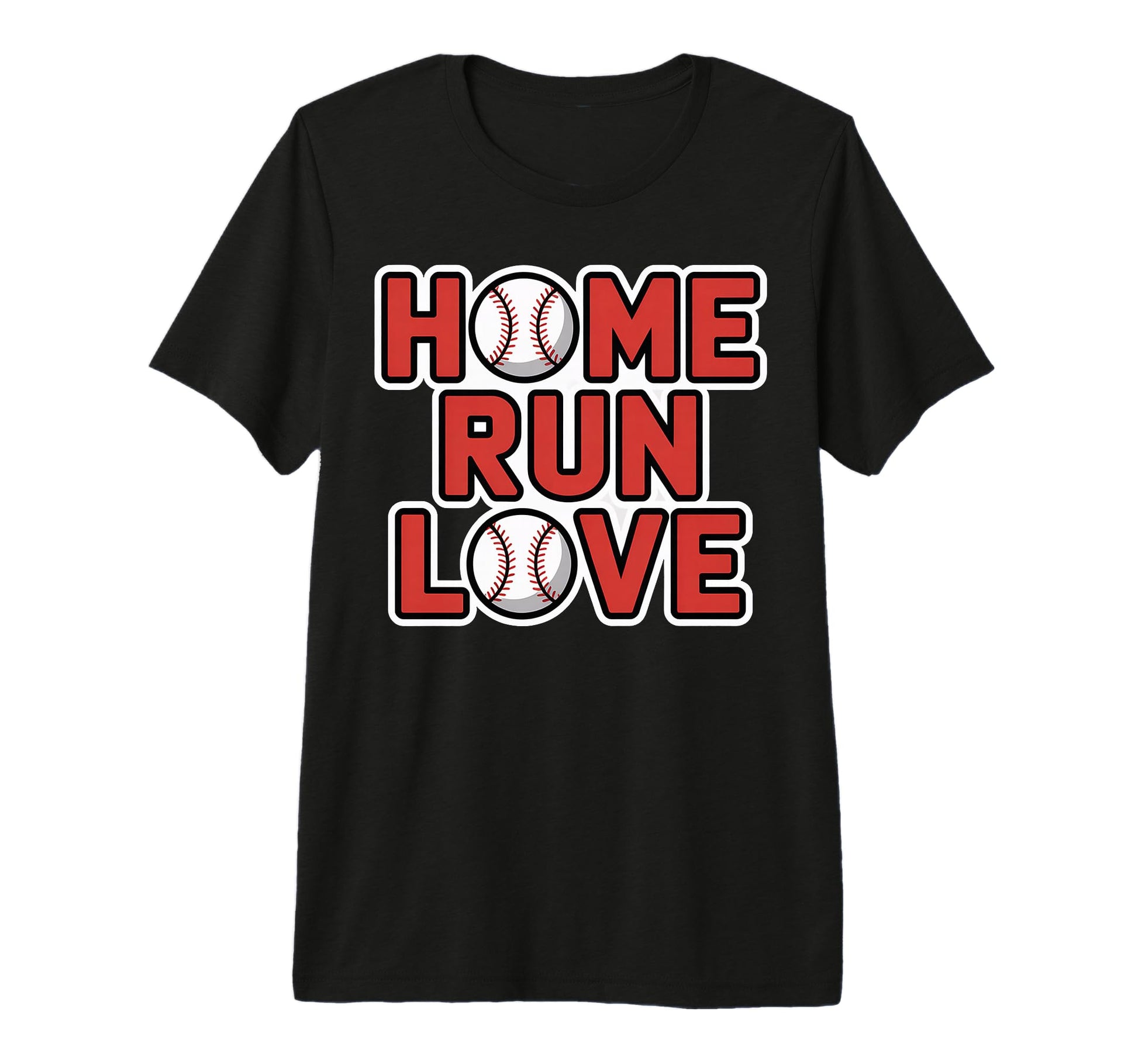 Home Run Love Baseball Typography T-Shirt - Aesthetic Graphic Men Women - T-Shirt, Sweatshirt, Hoodie