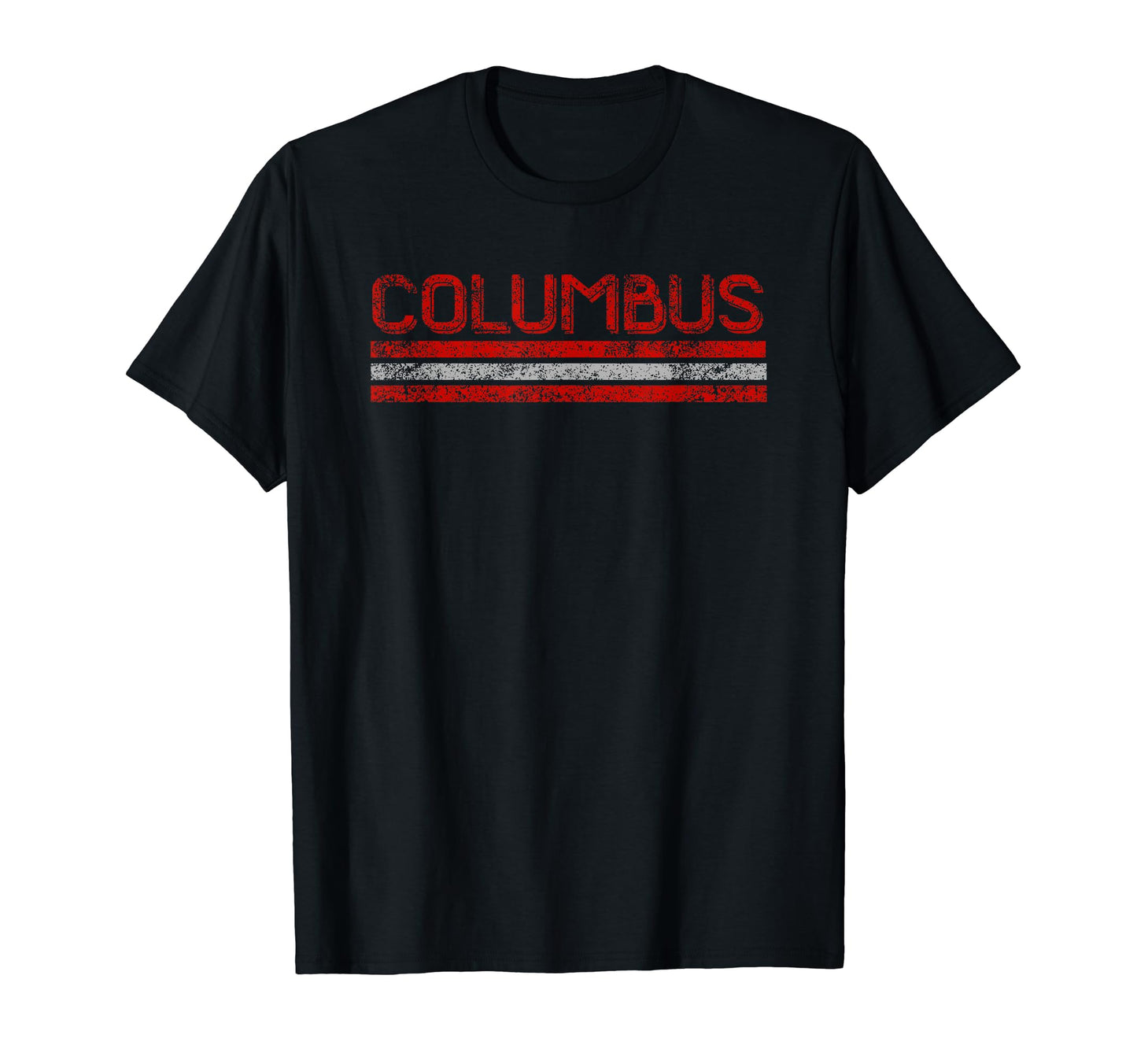 Columbus Ohio Weathered Stripe T-Shirt - Minimalist Print Men Women - T-Shirt, Sweatshirt, Hoodie