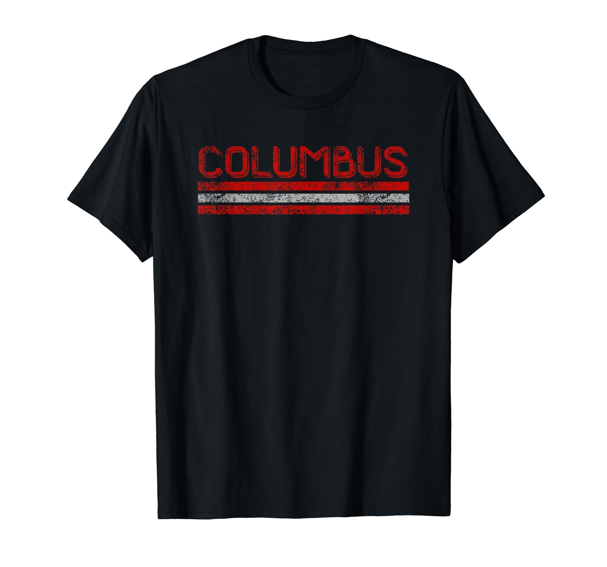 Columbus Ohio Weathered Stripe T-Shirt - Minimalist Print Men Women - T-Shirt, Sweatshirt, Hoodie