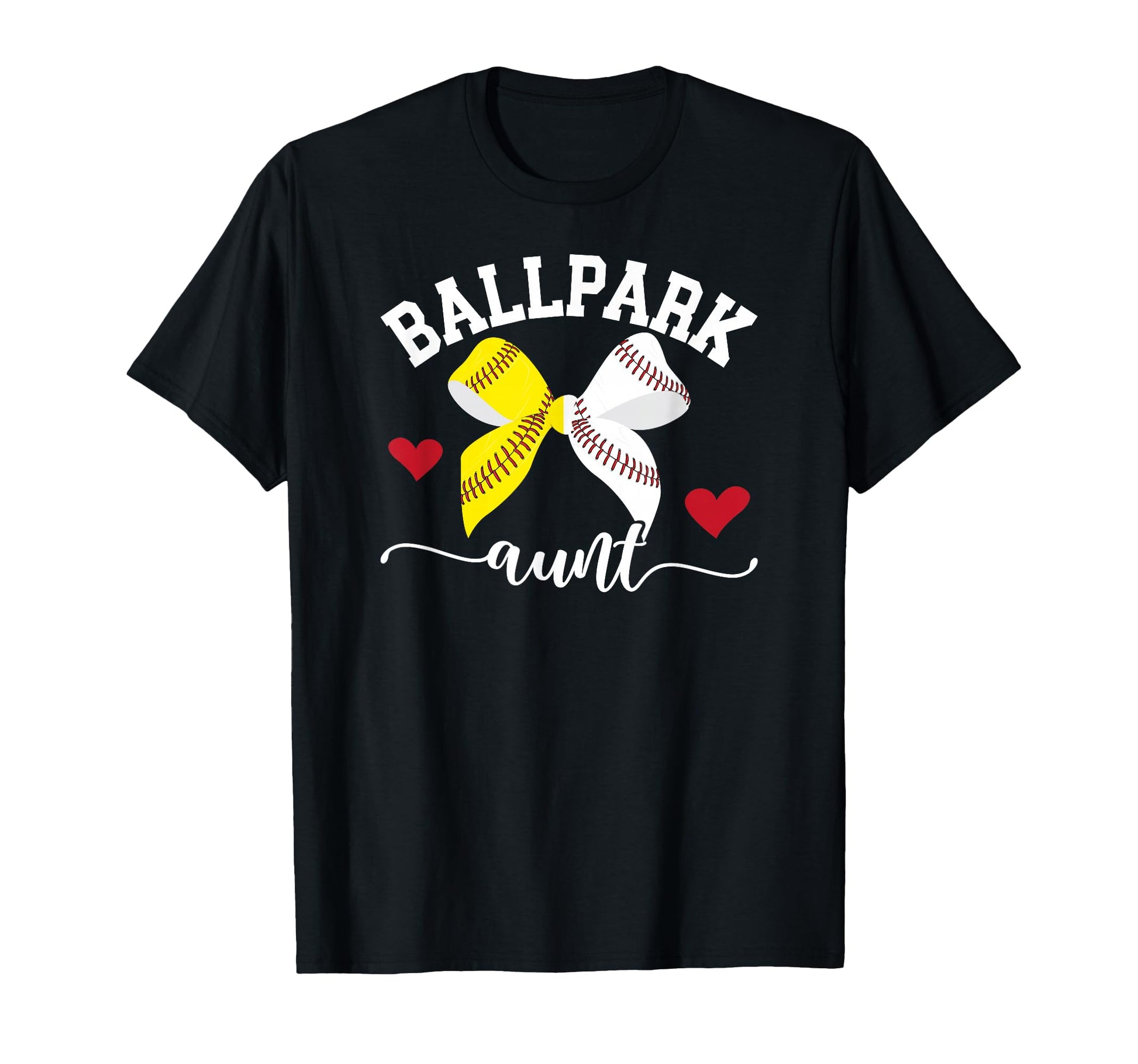Ballpark Aunt Softball Baseball Aunt T-Shirt - Custom Art Print Unisex - T-Shirt, Sweatshirt, Hoodie
