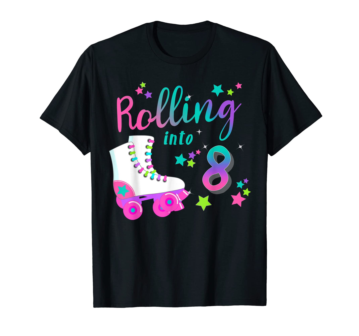 Roller Skating Party 80S Theme Birthday T-Shirt - Unique Graphic Men Women - T-Shirt, Sweatshirt, Hoodie