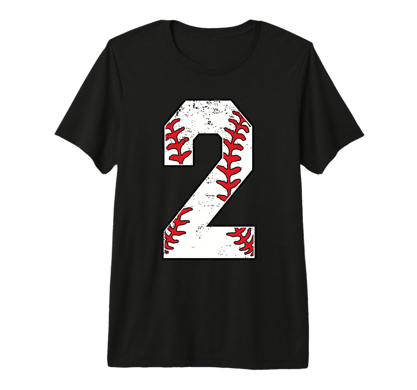 Number 2 Baseball 2 Jersey Number T-Shirt - Unique Graphic for Adults - T-Shirt, Sweatshirt, Hoodie