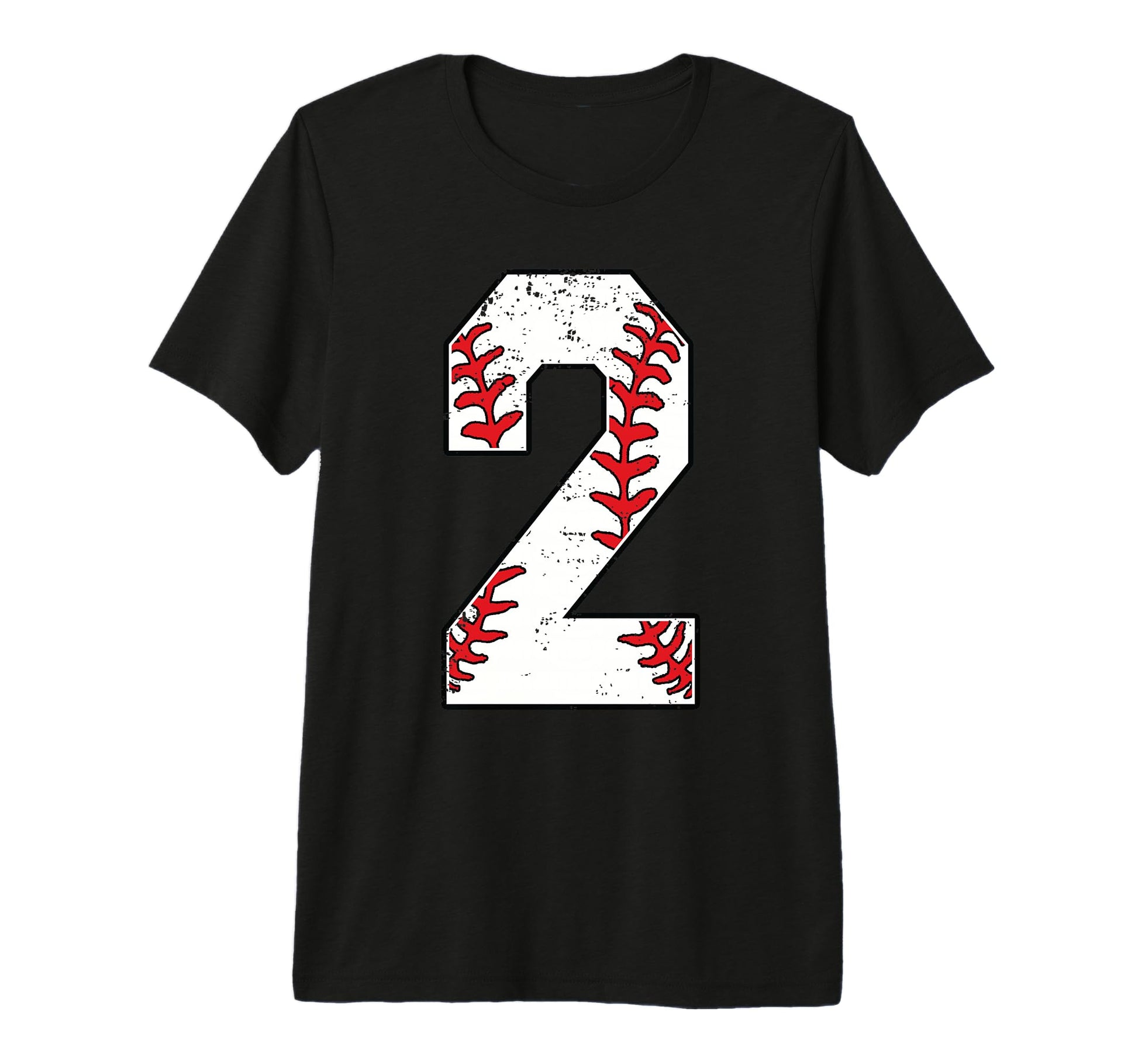 Number 2 Baseball 2 Jersey Number T-Shirt - Unique Graphic for Adults - T-Shirt, Sweatshirt, Hoodie
