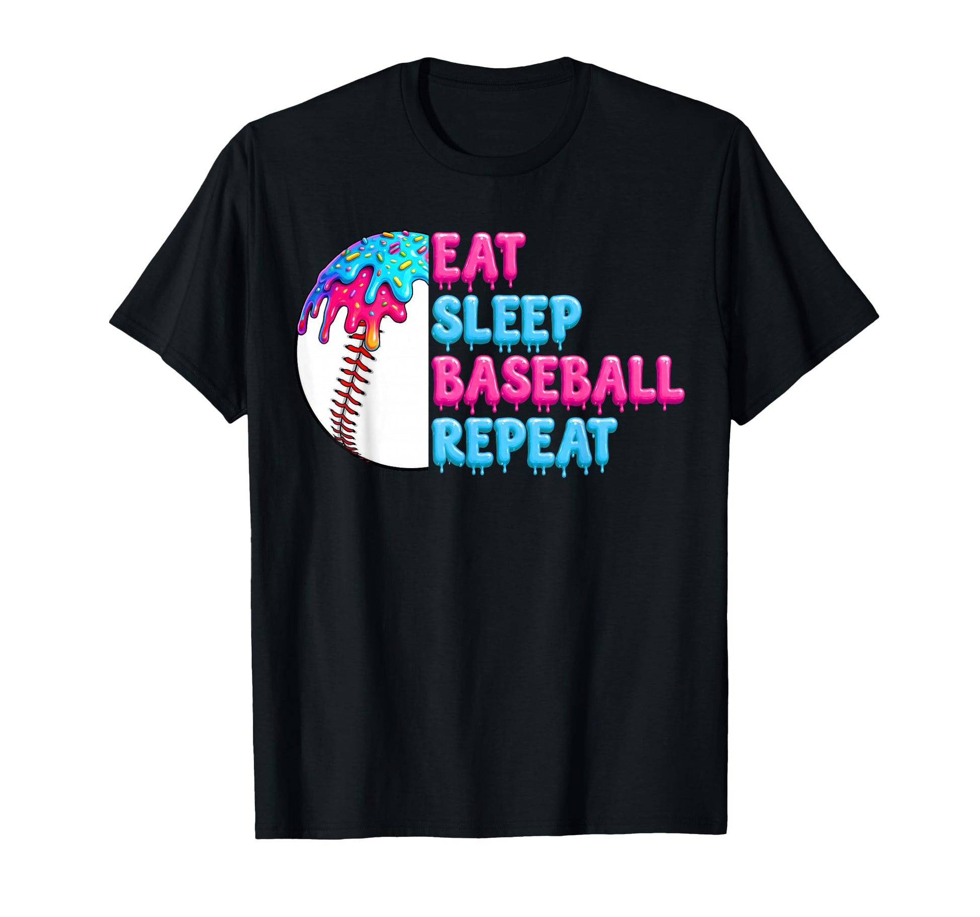 Eat Sleep Baseball Repeat Funny Baseball T-Shirt - Unique Graphic Unisex - T-Shirt, Sweatshirt, Hoodie