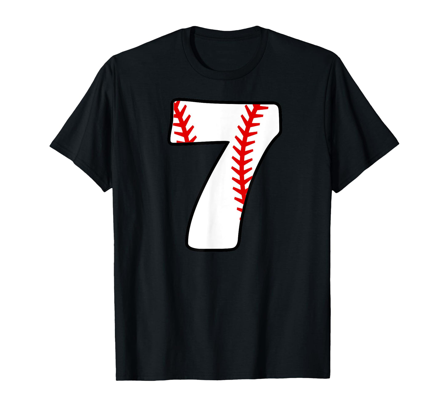 Seventh Birthday 7Th Baseball Number 7 T-Shirt - Custom Art Print Unisex - T-Shirt, Sweatshirt, Hoodie