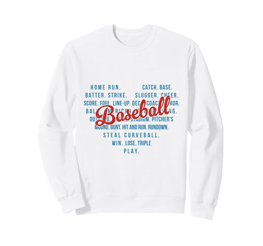 Baseball Home Run Batter Strike Sweatshirt - Aesthetic Graphic Men Women - T-Shirt, Sweatshirt, Hoodie