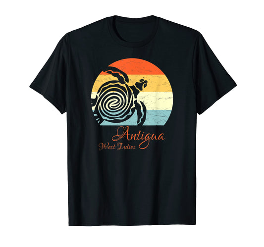 Antigua West Indies Sea Turtle Vacation T-Shirt - Custom Art Print Unisex - T-Shirt, Sweatshirt, Hoodie