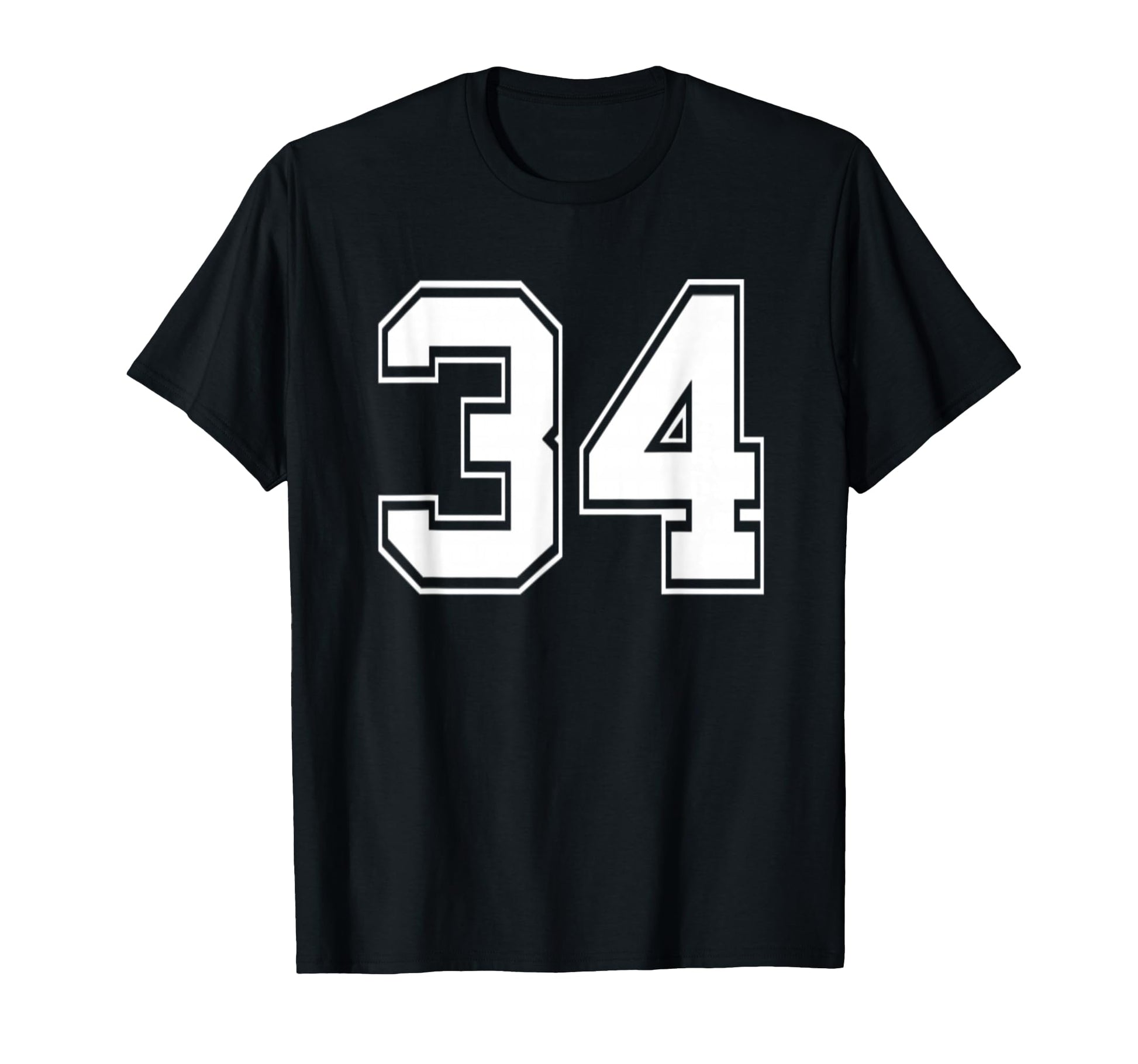 Number 34 Baseball Football Soccer T-Shirt - Fun Novelty Design Unisex - T-Shirt, Sweatshirt, Hoodie