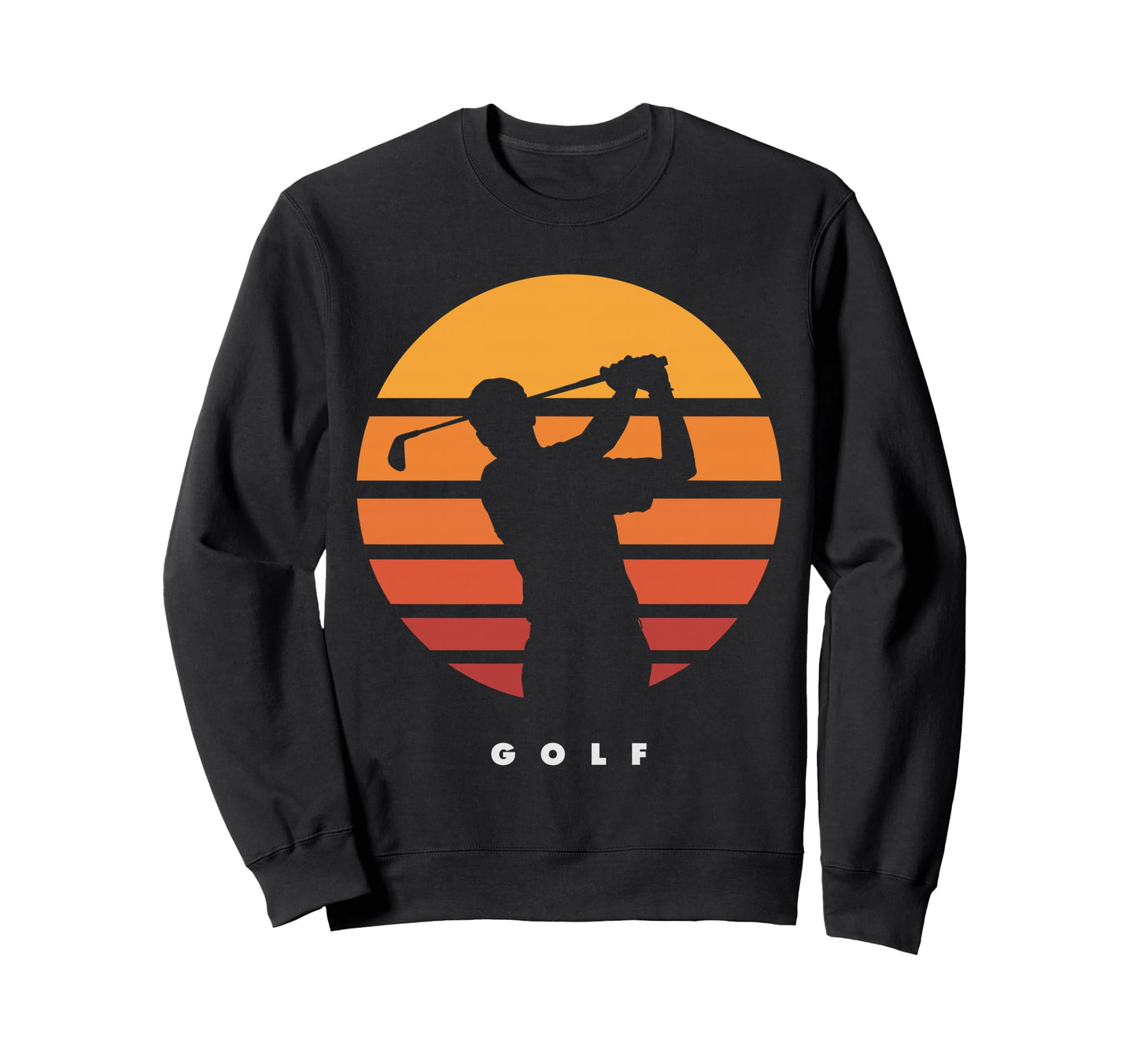 Golf Swing Sunset Golfer Sweatshirt - Fun Novelty Design Men Women - T-Shirt, Sweatshirt, Hoodie