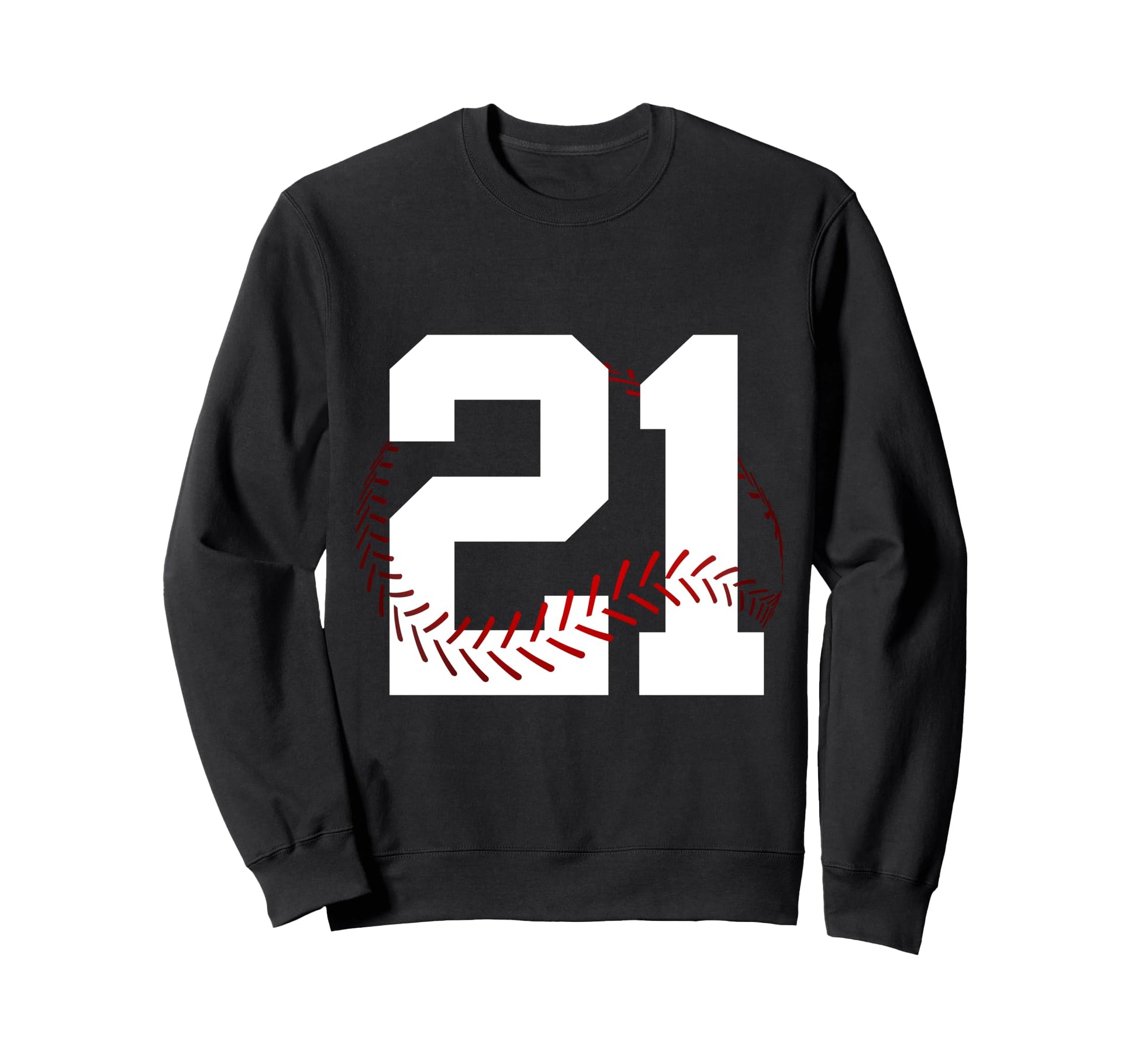 Number 21 Years Baseball 21St Sweatshirt - Custom Art Print for Adults - T-Shirt, Sweatshirt, Hoodie