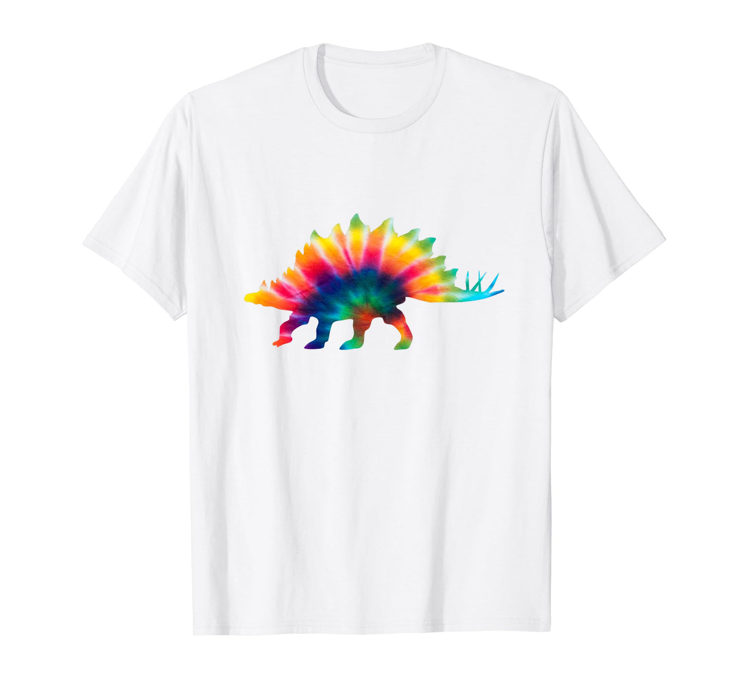 Stegosaurus Tie Dye Psychedelic T-Shirt - Casual Everyday Wear for Adults - T-Shirt, Sweatshirt, Hoodie