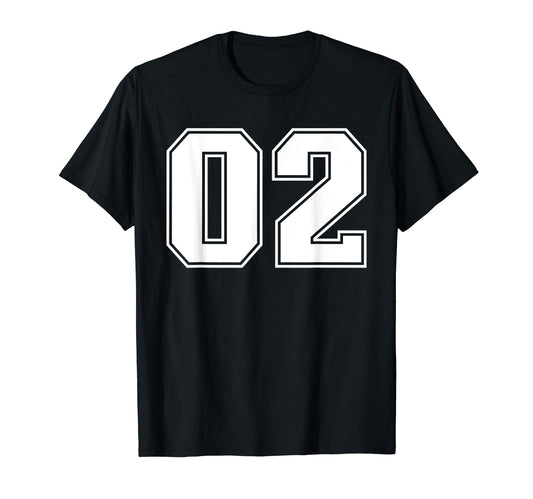 02 Jersey Number Baseball Football T-Shirt - Streetwear Style for Adults - T-Shirt, Sweatshirt, Hoodie