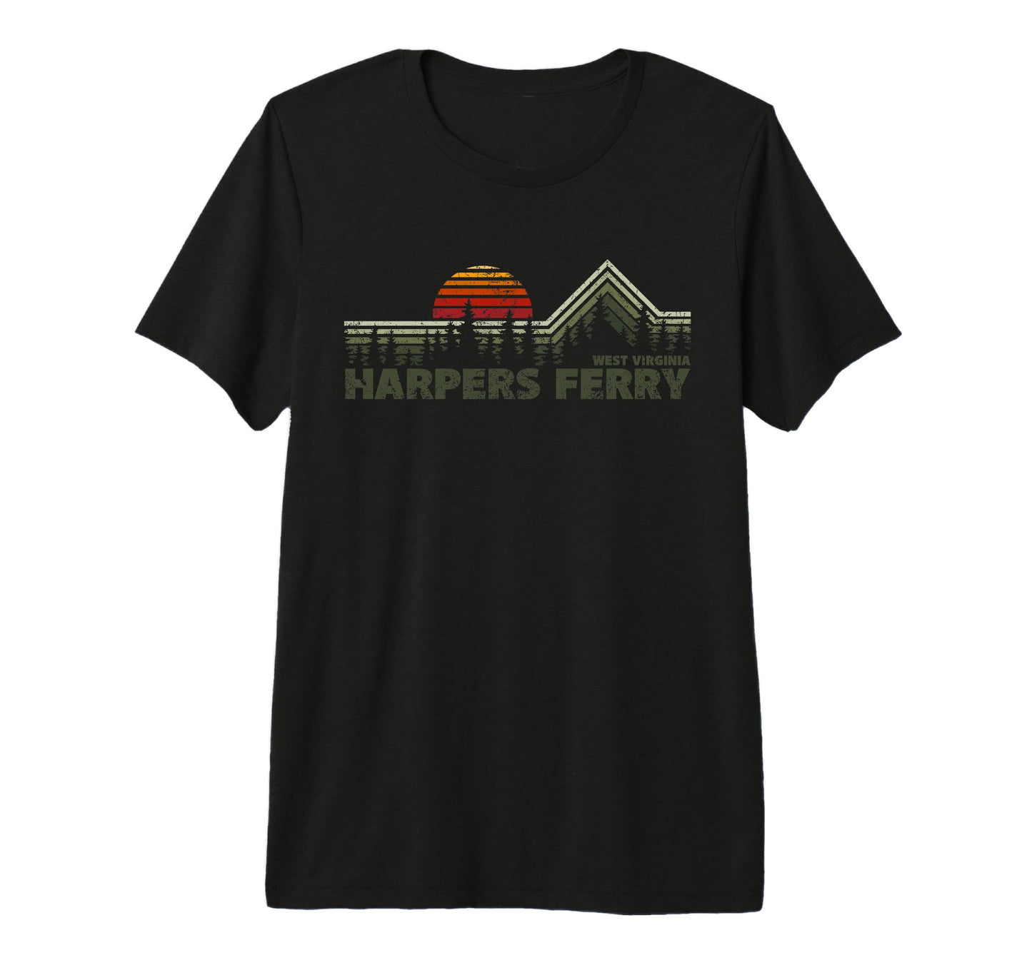 Harpers Ferry West Virginia Nature T-Shirt - Custom Art Print Men Women - T-Shirt, Sweatshirt, Hoodie