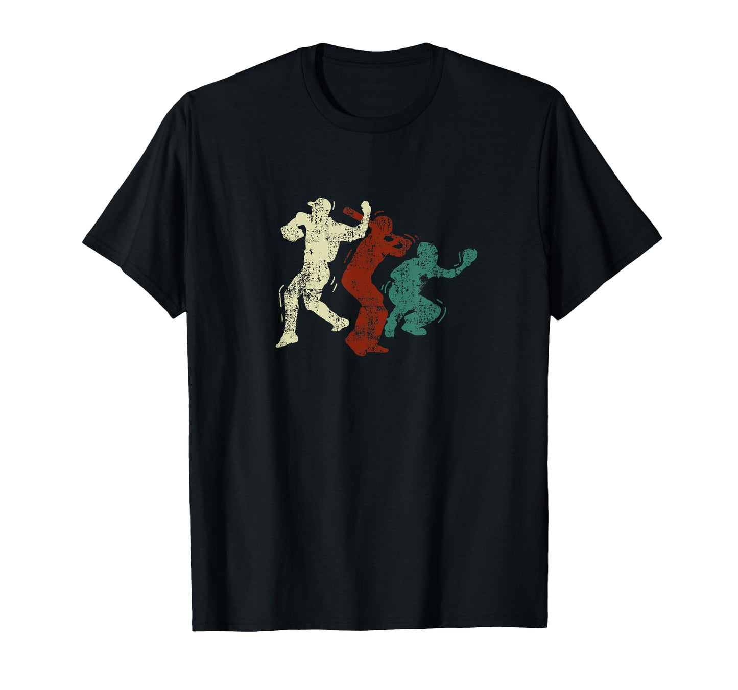 Baseball Distressed Catcher Pitcher T-Shirt - Fun Novelty Design Men Women - T-Shirt, Sweatshirt, Hoodie