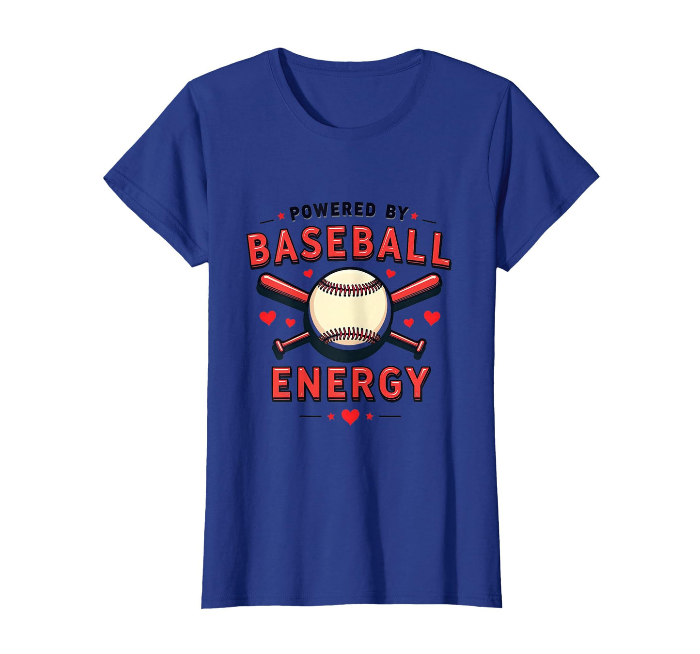 Powered Baseball Energy Mom T-Shirt - Fun Novelty Design Unisex - T-Shirt, Sweatshirt, Hoodie