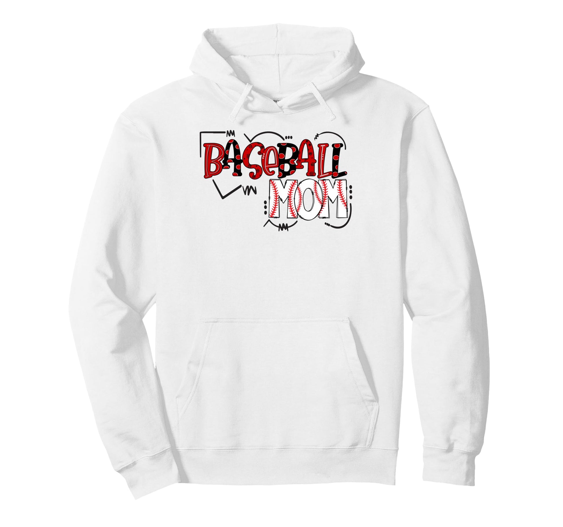 Mom Squad Leopard Baseball Mother Sport Hoodie - Trendy Graphic Unisex - T-Shirt, Sweatshirt, Hoodie