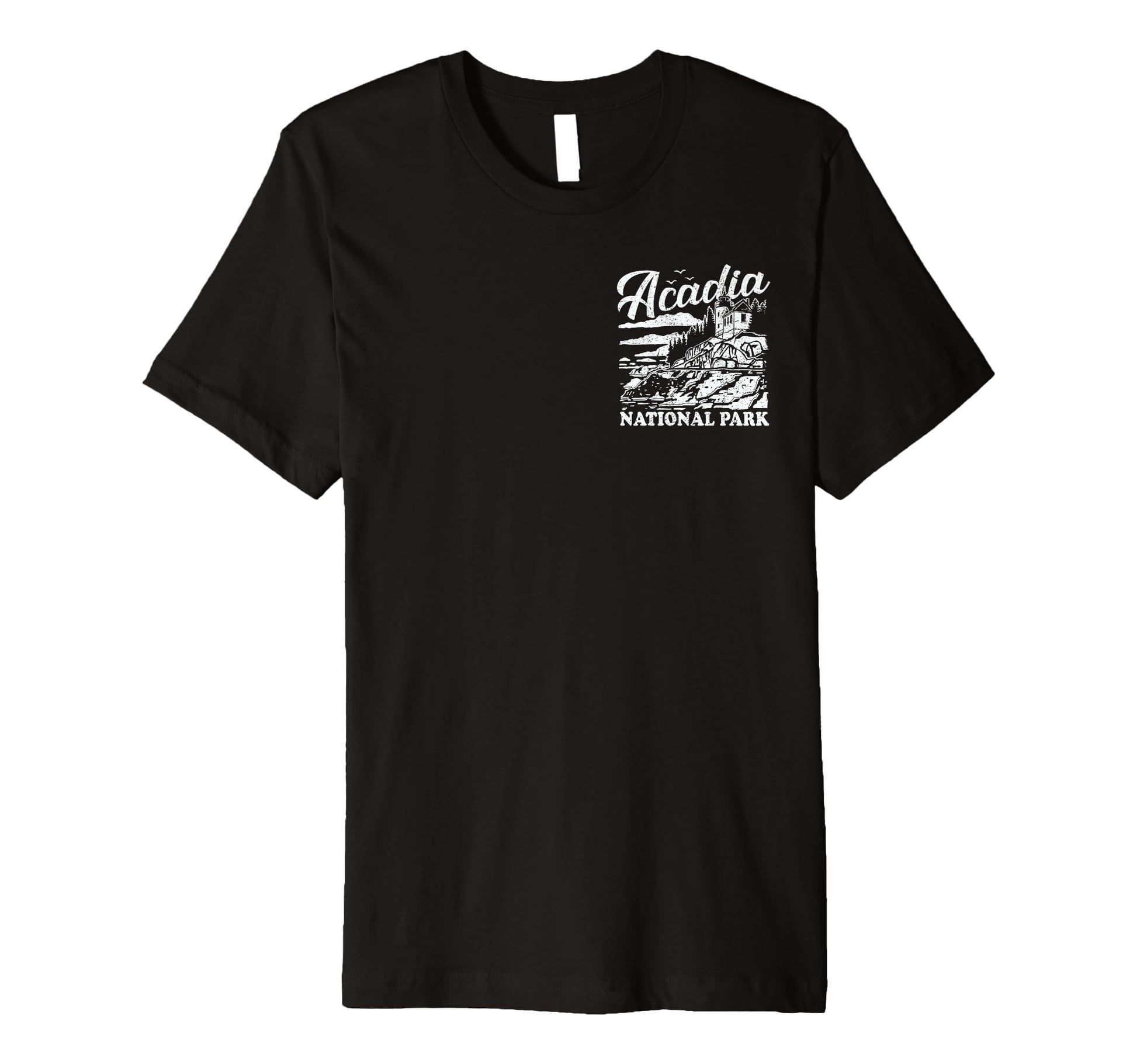 Acadia National Park Distressed Front T-Shirt - Trendy Graphic for Adults - T-Shirt, Sweatshirt, Hoodie