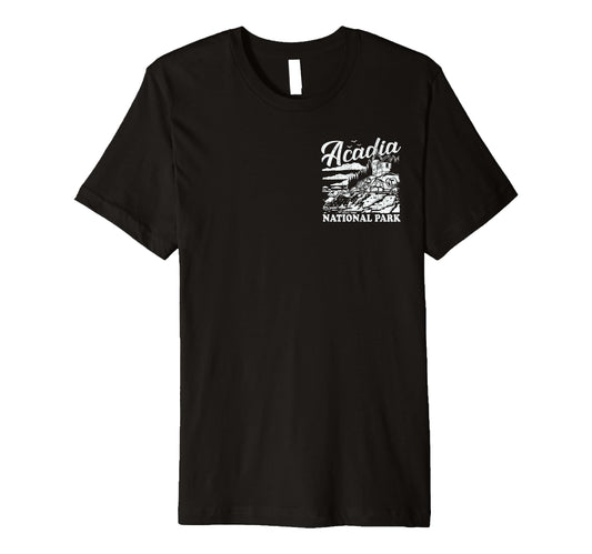 Acadia National Park Distressed Front T-Shirt - Trendy Graphic for Adults - T-Shirt, Sweatshirt, Hoodie