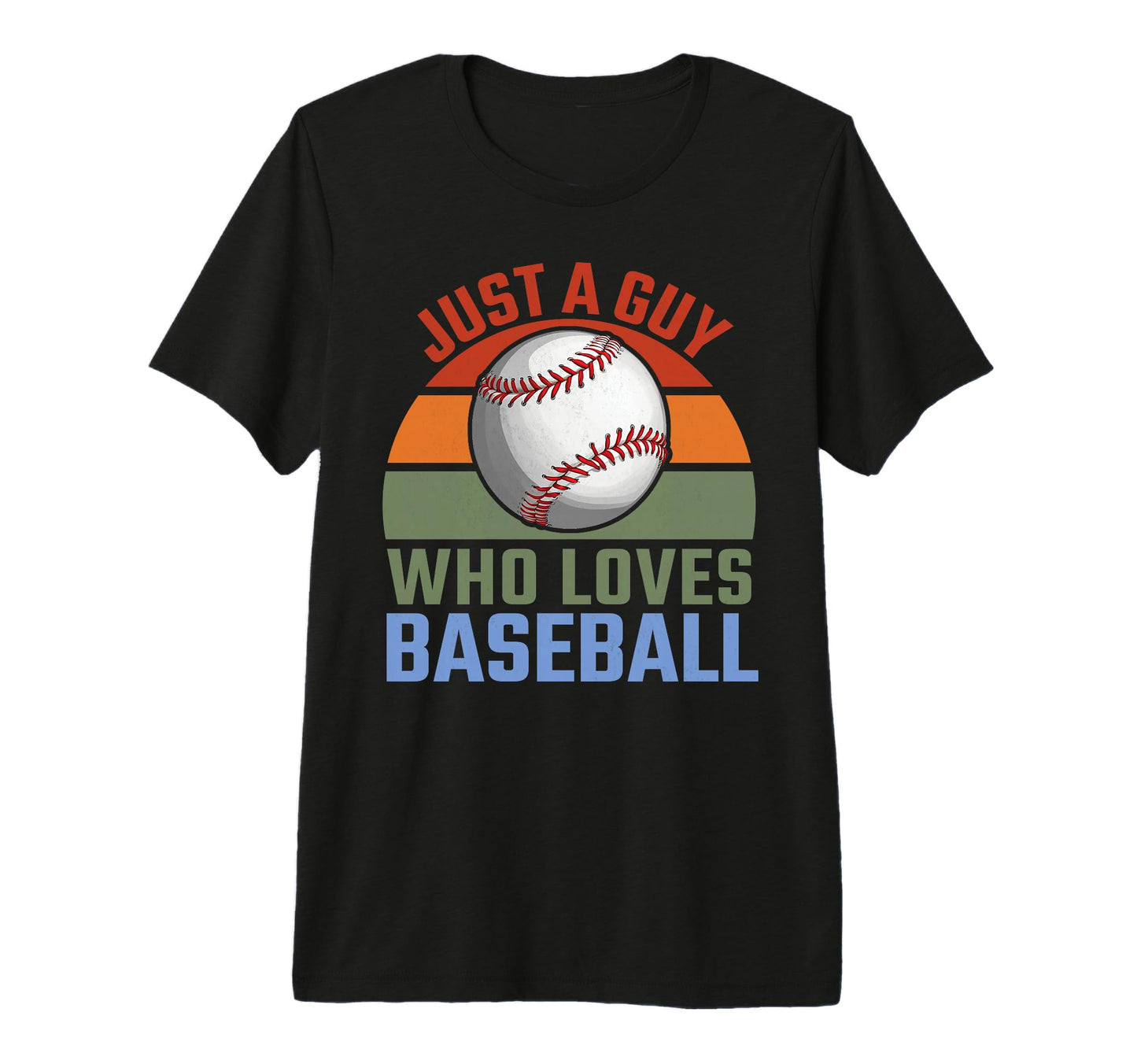 Just Guy Who Loves Baseball Baseball T-Shirt - Minimalist Print for Adults - T-Shirt, Sweatshirt, Hoodie