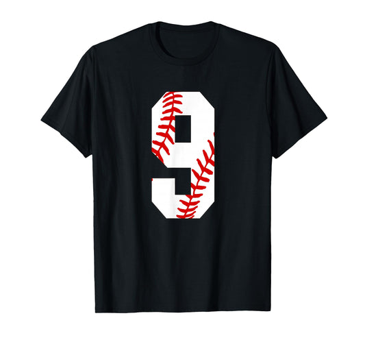 9 Baseball Player 9Th Birthday Baseball T-Shirt - Unique Graphic Men Women - T-Shirt, Sweatshirt, Hoodie