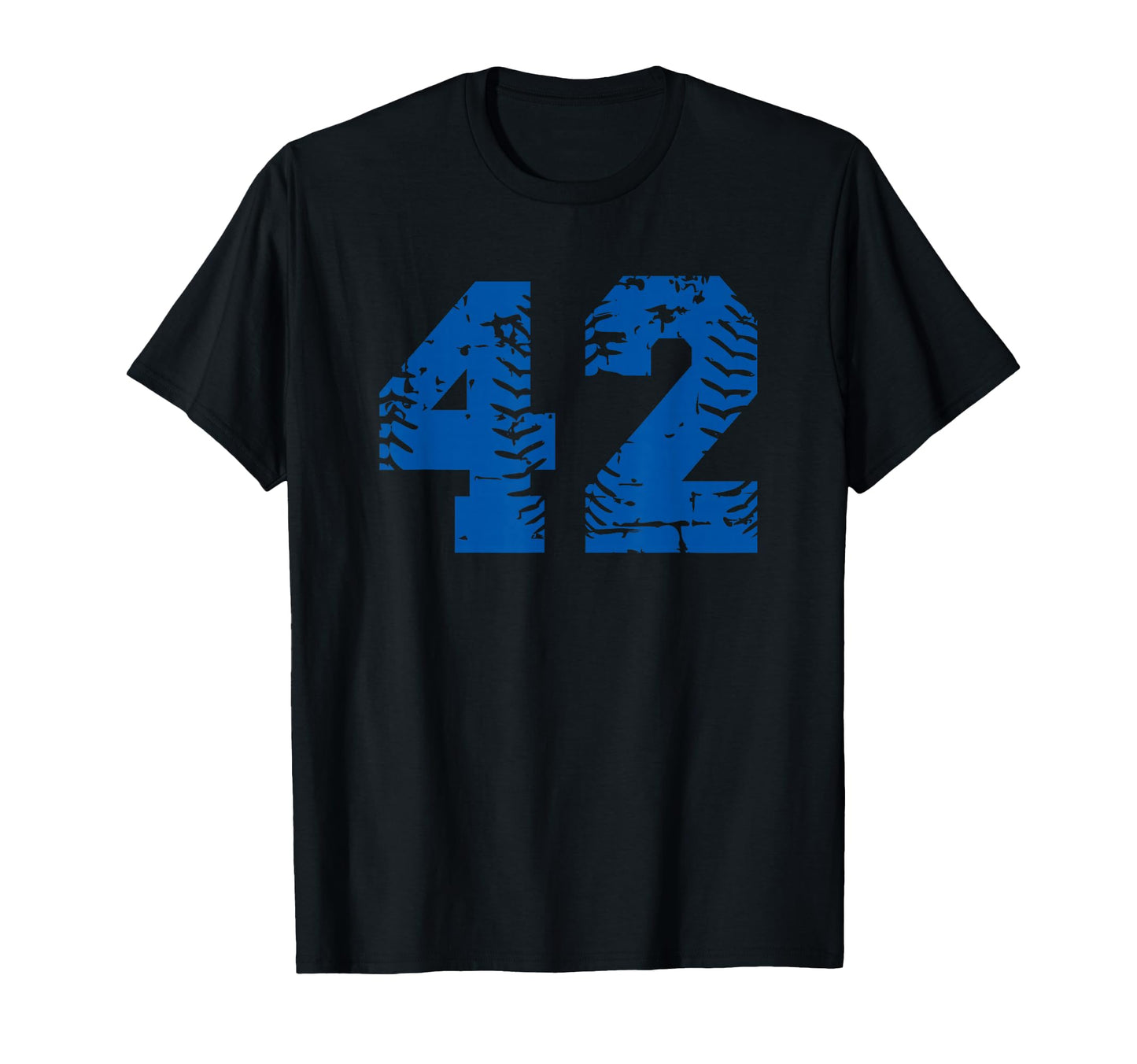Blue Baseball Team Number 42 T-Shirt - Unique Graphic Unisex - T-Shirt, Sweatshirt, Hoodie
