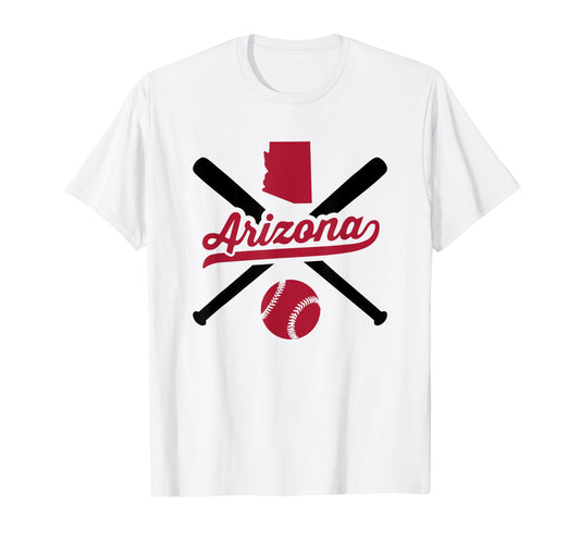 Arizona Baseball State Pride Love T-Shirt - Casual Everyday Wear Men Women - T-Shirt, Sweatshirt, Hoodie