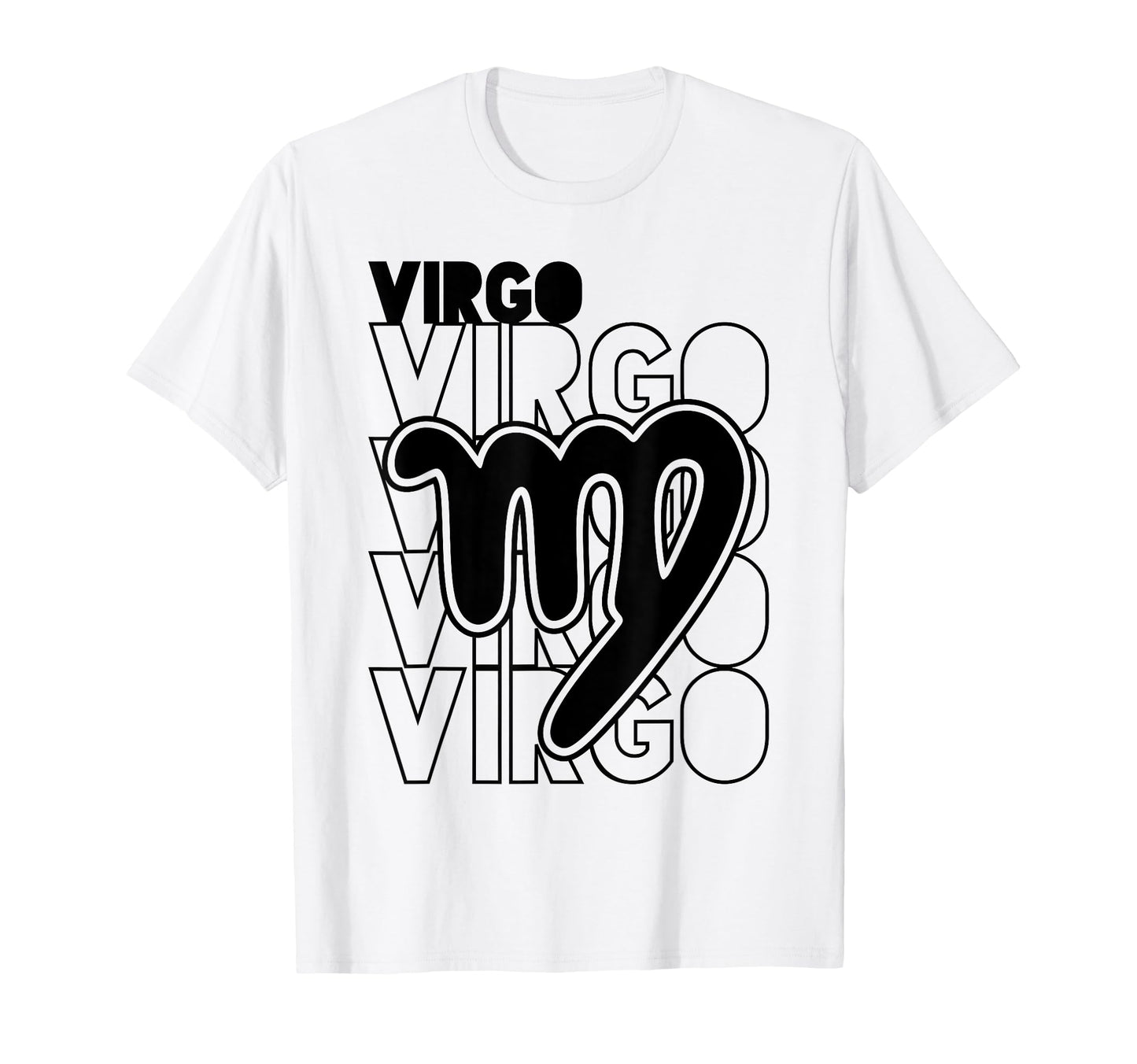 Virgo Zodiac Typography Astrology T-Shirt - Fun Novelty Design Men Women - T-Shirt, Sweatshirt, Hoodie