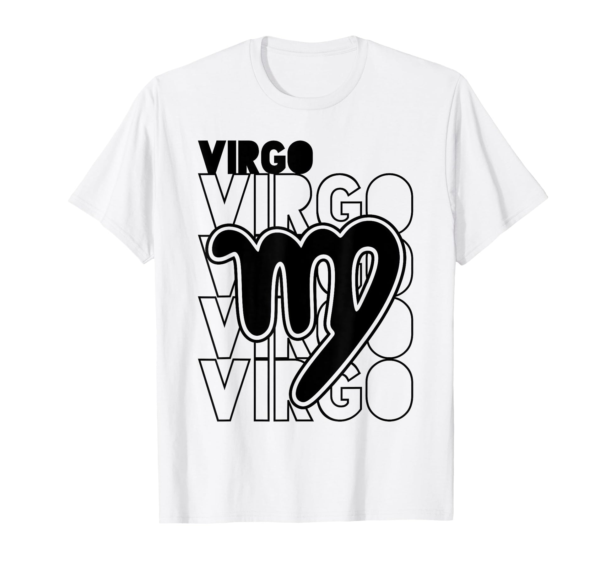 Virgo Zodiac Typography Astrology T-Shirt - Fun Novelty Design Men Women - T-Shirt, Sweatshirt, Hoodie