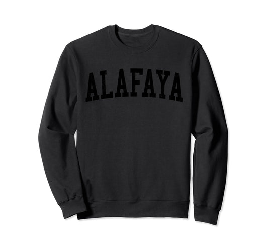 Alafaya Fl Distressed Black Varsity Sweatshirt - Custom Art Print Unisex - T-Shirt, Sweatshirt, Hoodie