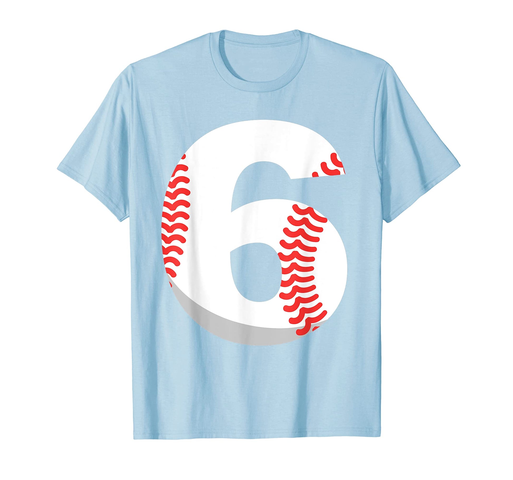 Sixth Birthday 6Th Baseball Number T-Shirt - Fun Novelty Design Men Women - T-Shirt, Sweatshirt, Hoodie
