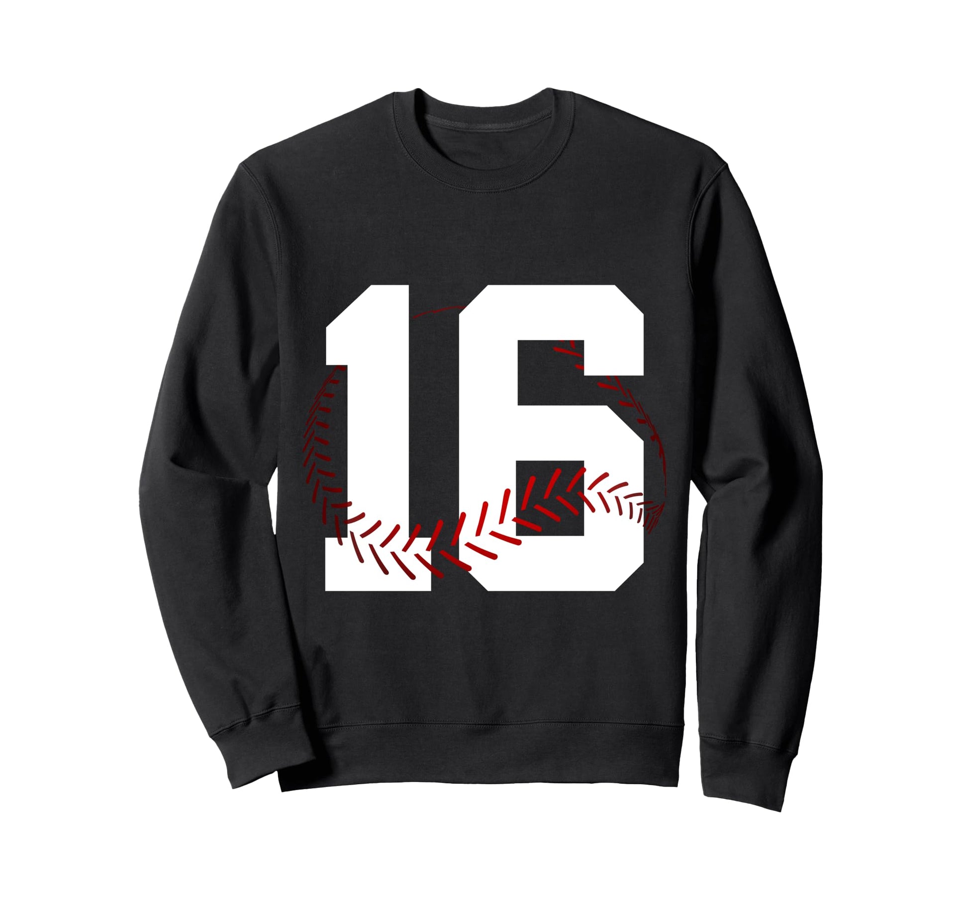 Number 16 Years Baseball 16Th Sweatshirt - Fun Novelty Design Unisex - T-Shirt, Sweatshirt, Hoodie