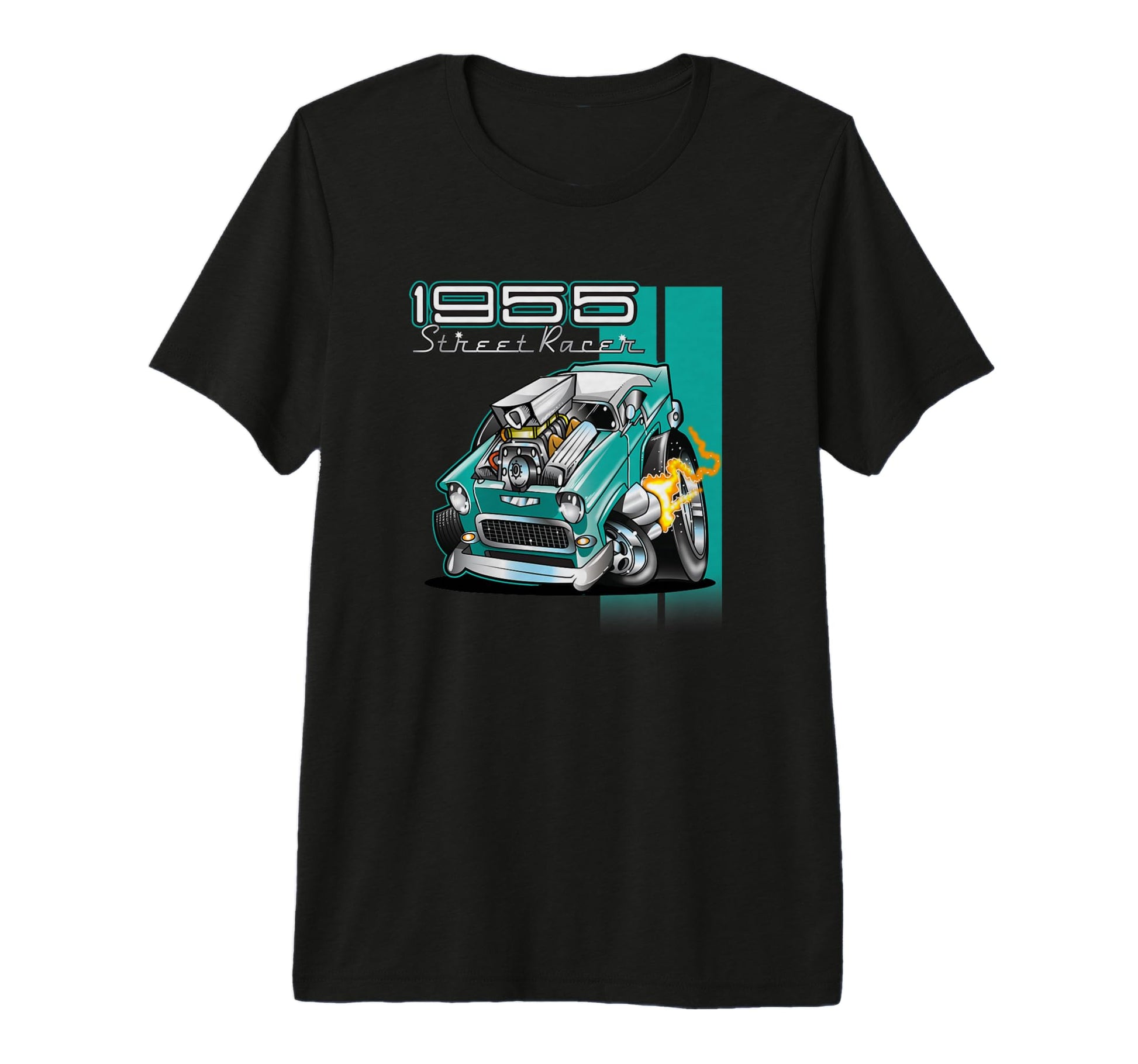 1955 Hot Rod Street Racer 50S Tooned T-Shirt - Streetwear Style Men Women - T-Shirt, Sweatshirt, Hoodie